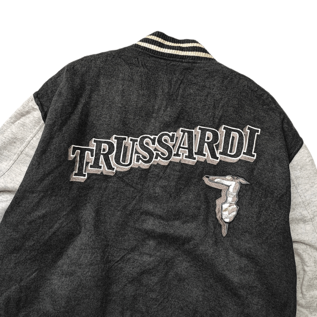 Trussardi Vintage Trussardi Big Logo Varsity Jacket Size US L / EU 52-54 / 3 - 3 Thumbnail