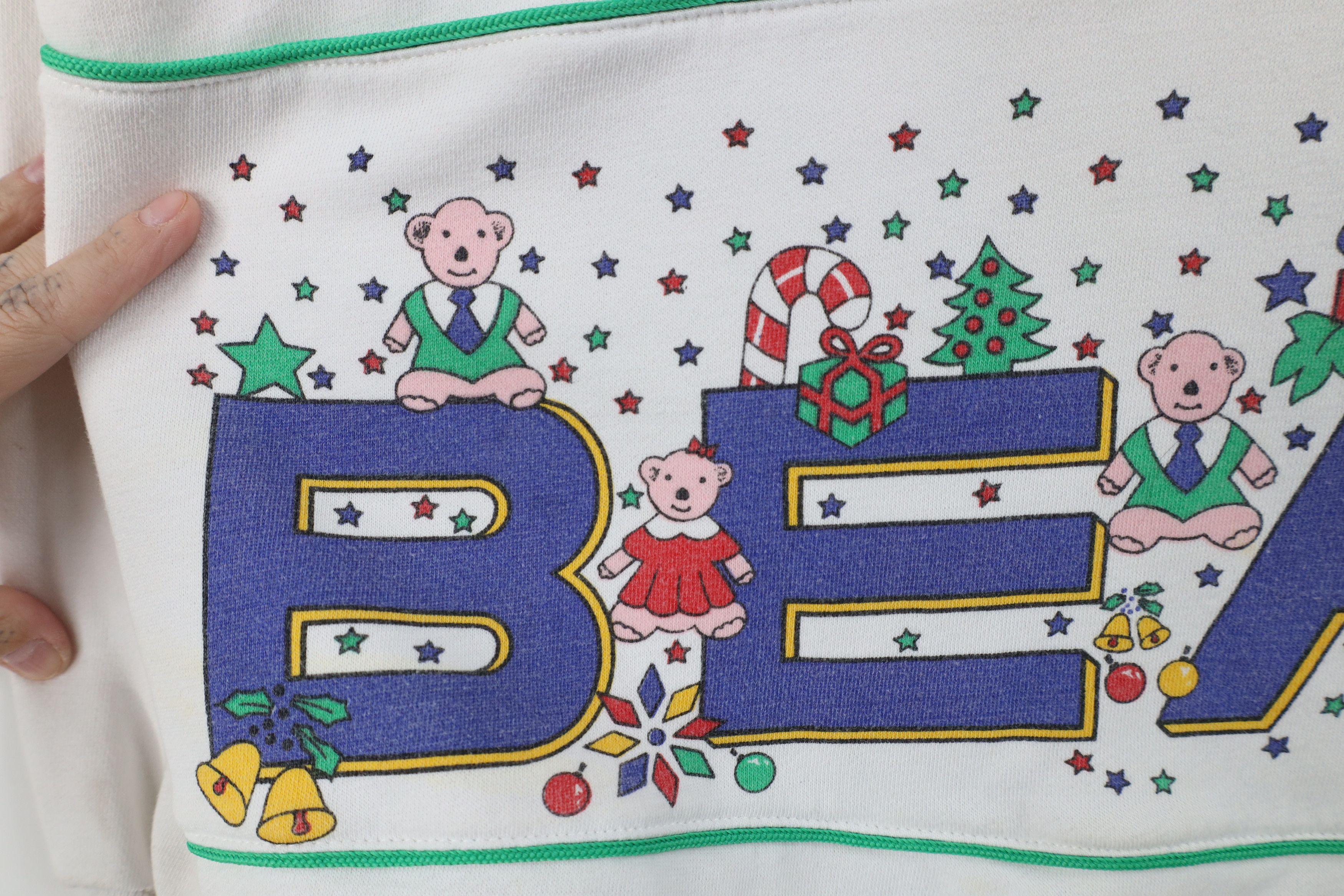 Vintage Vintage 90s Streetwear Christmas Bear Sweatshirt White Size L / US 10 / IT 46 - 5 Thumbnail