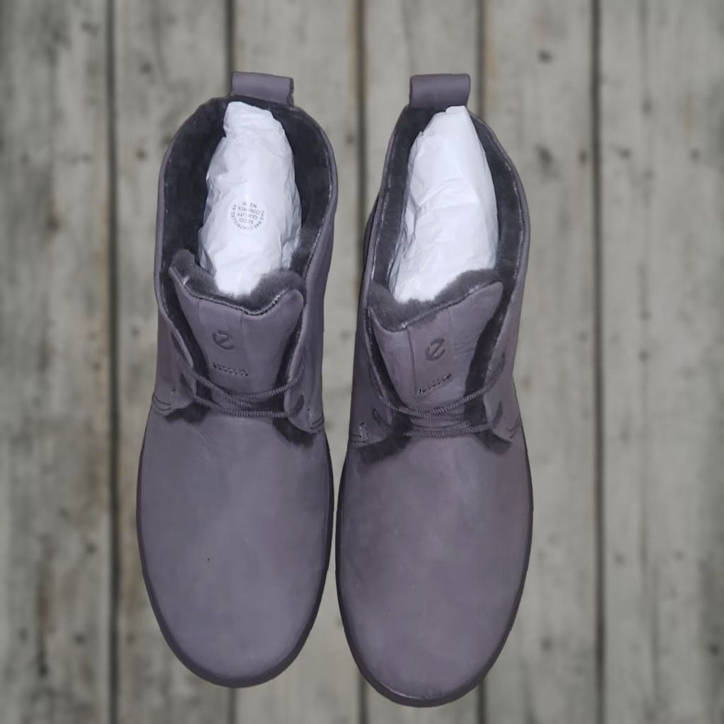 Ecco ECCO Bootie Women's Ankle Nubuck Water Resistant Gray Gravity 40 US 9/9.5 Shearling Leather Nubuck Ecco 7 Tred Soft 7 Size US 6.5 / IT 36.5 - 1 Thumbnail