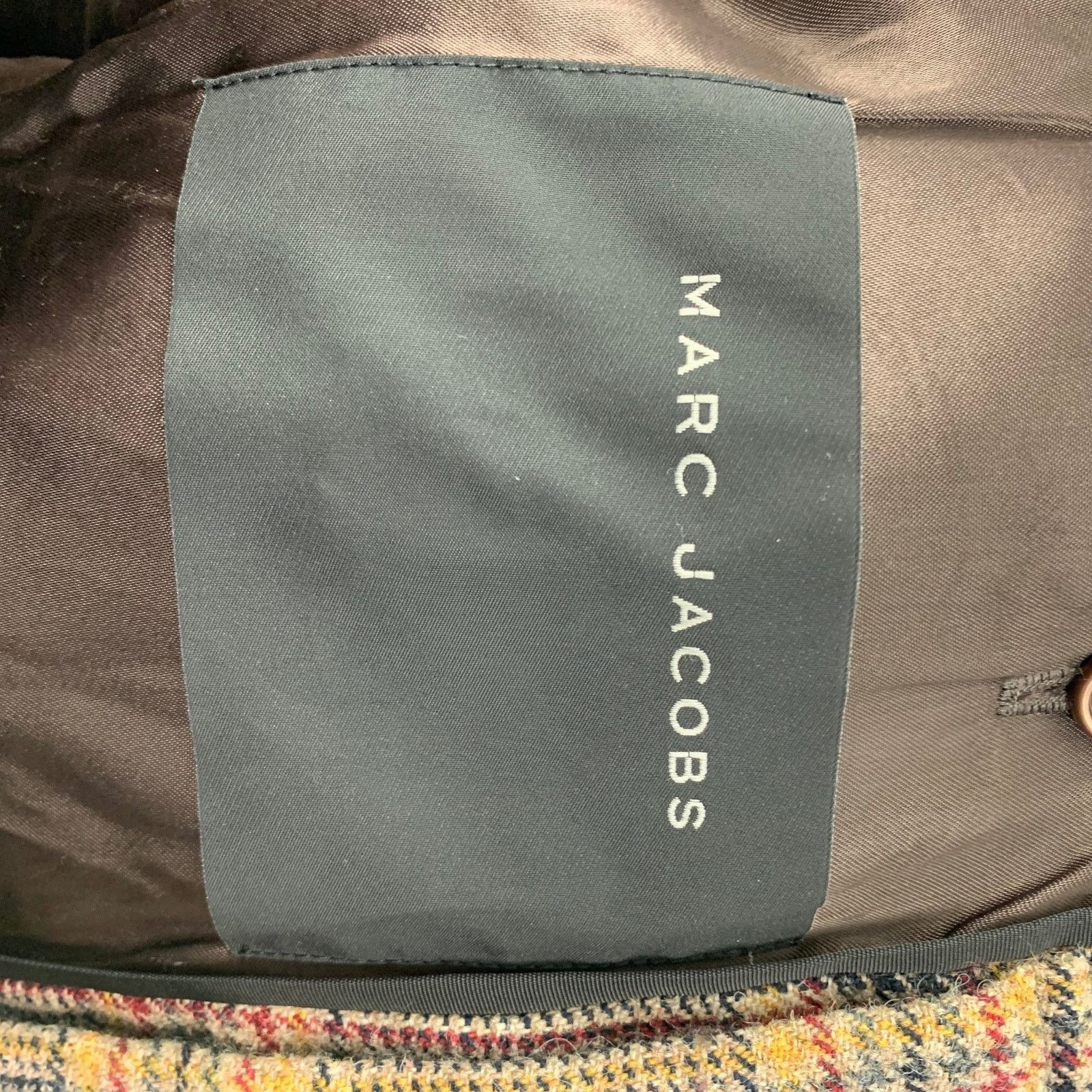 Marc Jacobs MARC JACOBS Size 38 Tan Plaid Wool Buttoned Coat Size US S / EU 44-46 / 1 - 8 Thumbnail