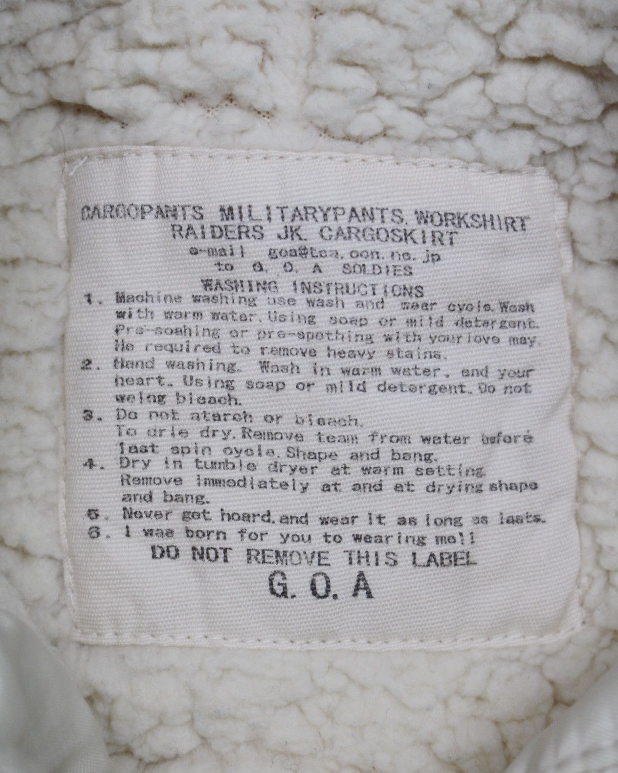 GOA 2000S GOA JAPAN IVORY HOODED FISHTAIL PARKA SHERPA LINED Size US S / EU 44-46 / 1 - 9 Thumbnail