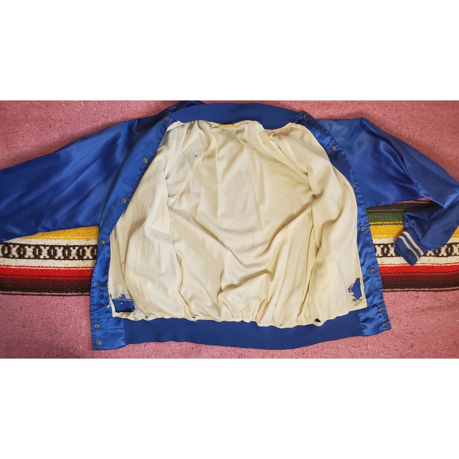 Auburn Sportswear Vintage Satin WTRI Tri County Flea Market Blue Jacket Size US S / EU 44-46 / 1 - 3 Thumbnail