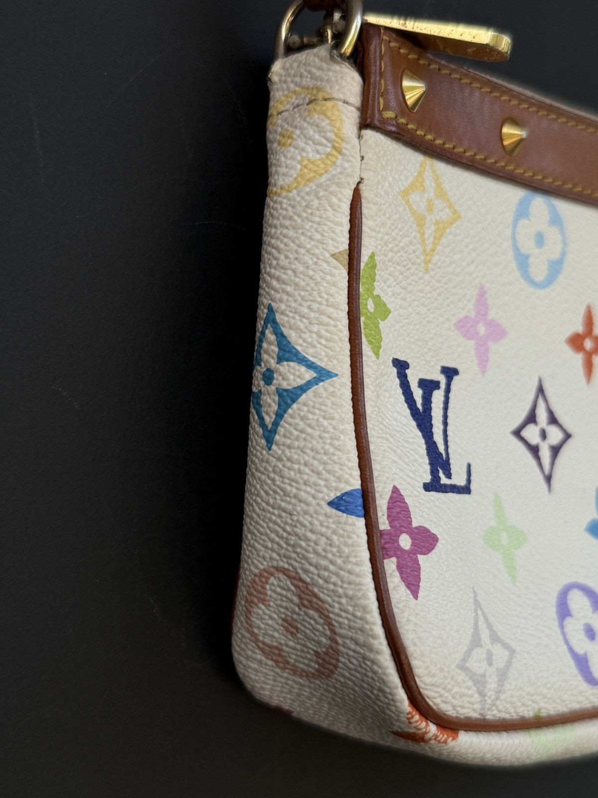Louis Vuitton Louis Vuitton x Takashi Murakami White Multicolor Pochette Size ONE SIZE - 6 Thumbnail