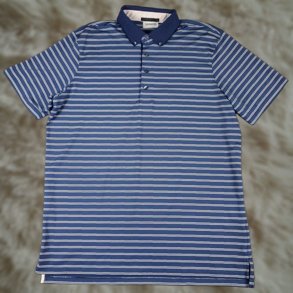 Vintage Greyson Polo Shirt Mens XL Blue Striped Wolf Golf Short Sleeve Polo Size US XL / EU 56 / 4 - 1 Thumbnail