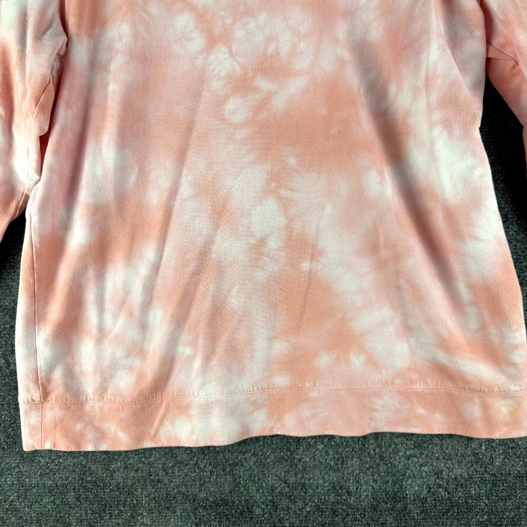 Denim & Co. Denim & Co. Sweatshirt Womens Small Pink Tie Dye Pullover Rib Cuffs Ribbed Hem Size S / US 4 / IT 40 - 3 Thumbnail