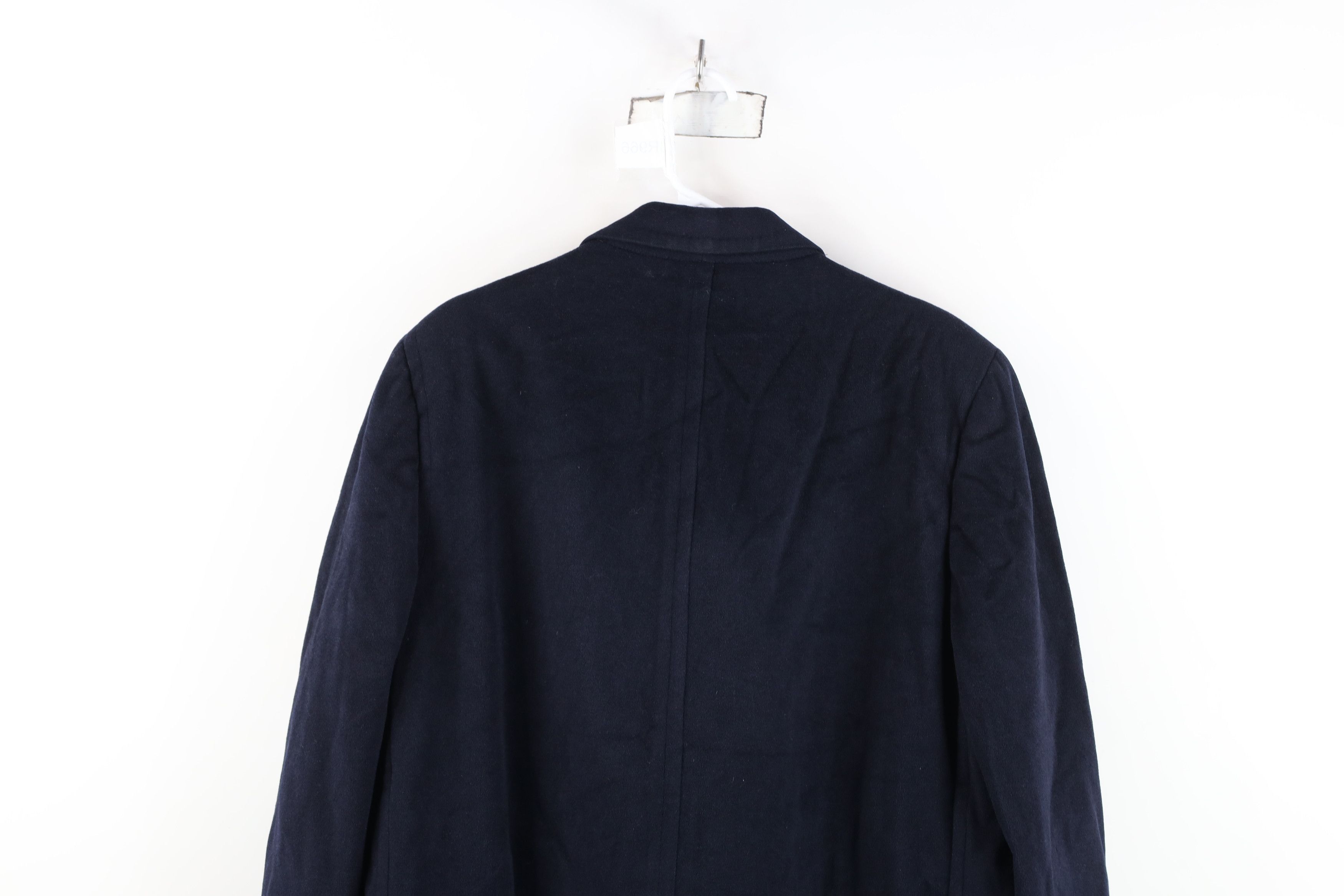 Vintage Vintage 50s 60s Streetwear Velour Wool Overcoat Jacket Blue Size US XL / EU 56 / 4 - 15 Thumbnail