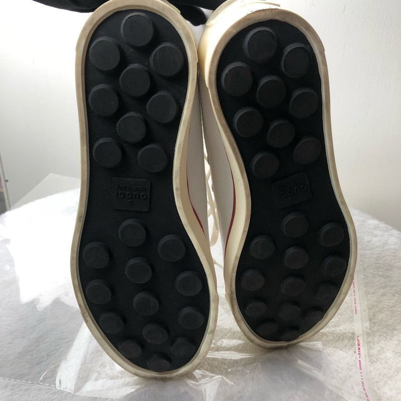 Gucci Gucci High-Top Sneakers with Red and Green Stripe -2508 Size US 8 / EU 41 - 2 Thumbnail
