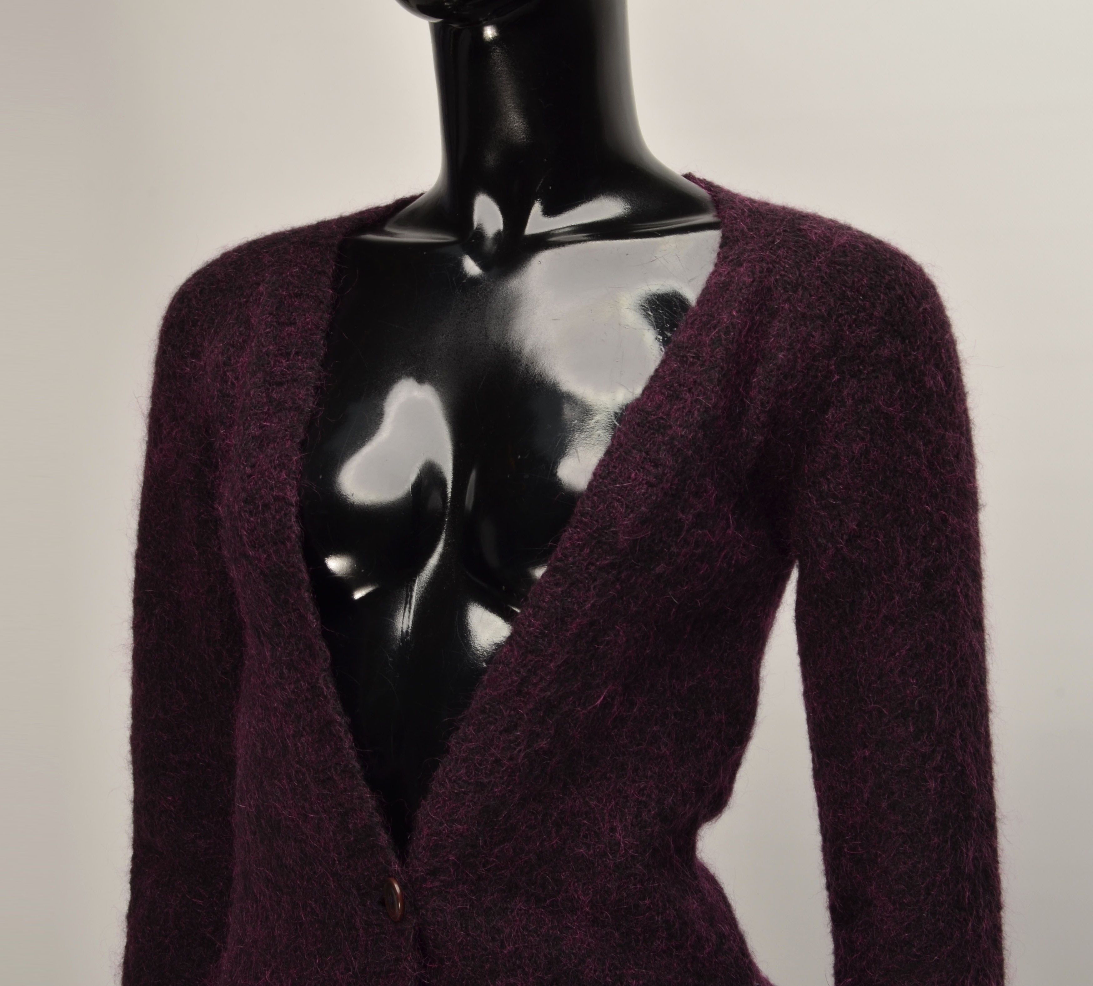 See by Chloe See by Chloe V-Neck Wool Mohair Blend Long Sleeve Cradigan Size S / US 4 / IT 40 - 2 Thumbnail