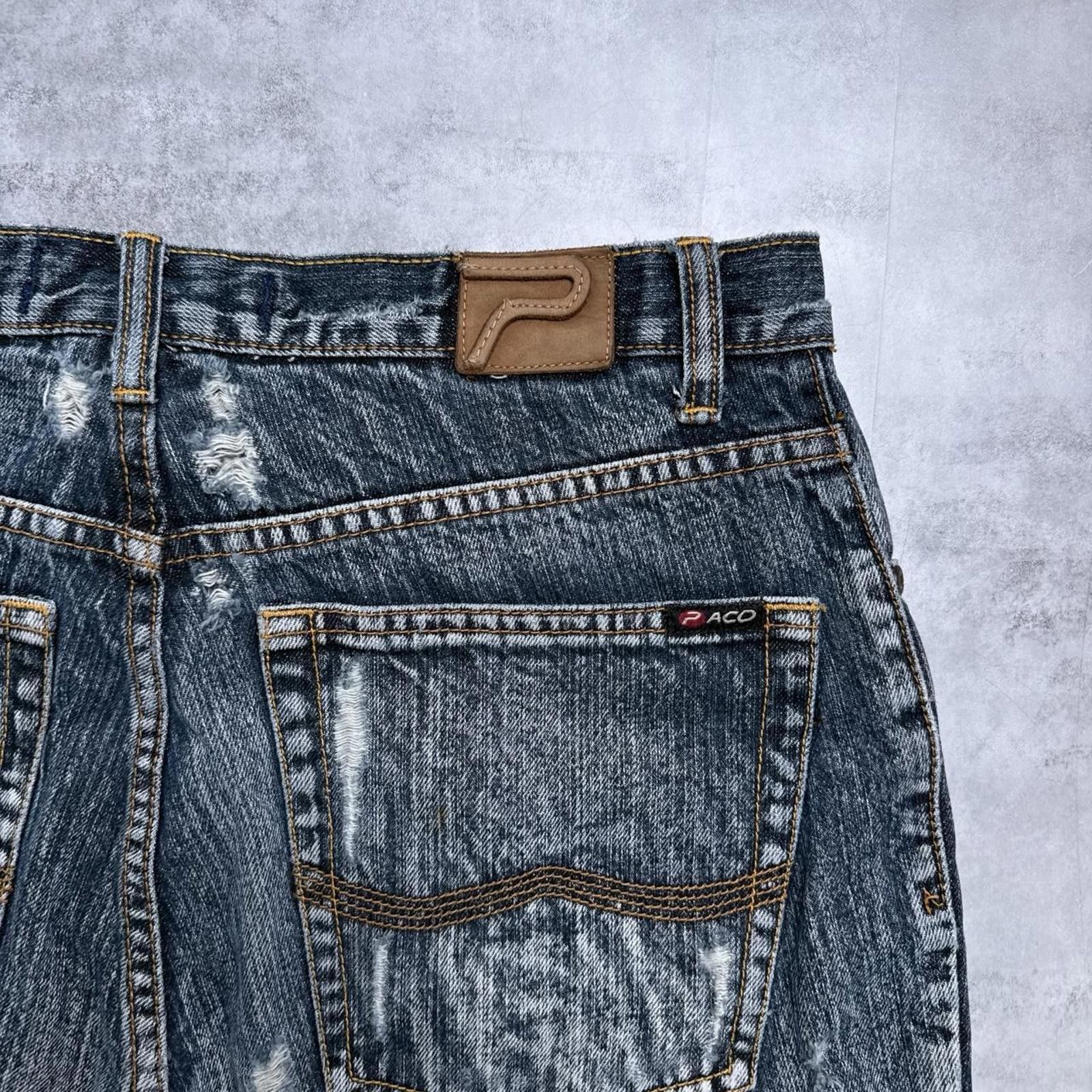 Pacsun Y2K Paco Jeans Engineer Fit 00s Denim navy shorts Size 24" / US 00 / IT 34 - 6 Thumbnail