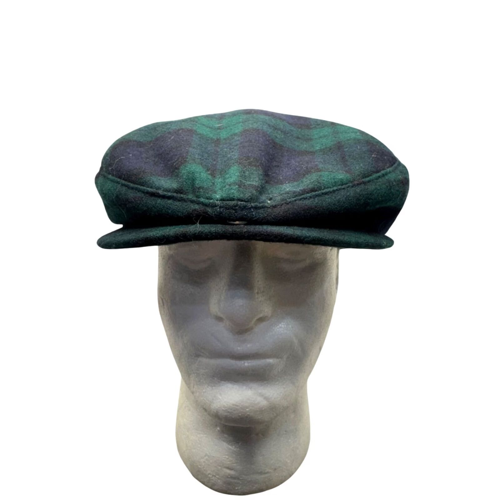 Pendleton VINTAGE Pendleton Flat Cap Hat Tartan Plaid Wool Blackwatch Green/Blue M Mens Size ONE SIZE - 2 Thumbnail