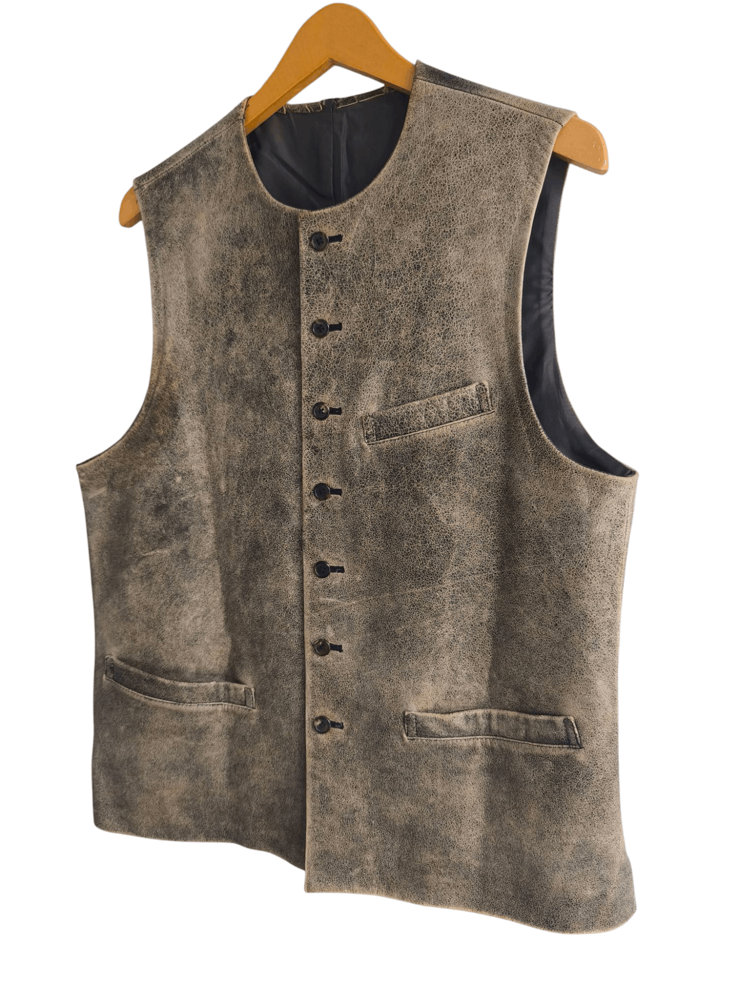 Y's for Men × Yohji Yamamoto Archive 90s Yohji Yamamoto Cuir Leather Vest Size US M / EU 48-50 / 2 - 2 Thumbnail
