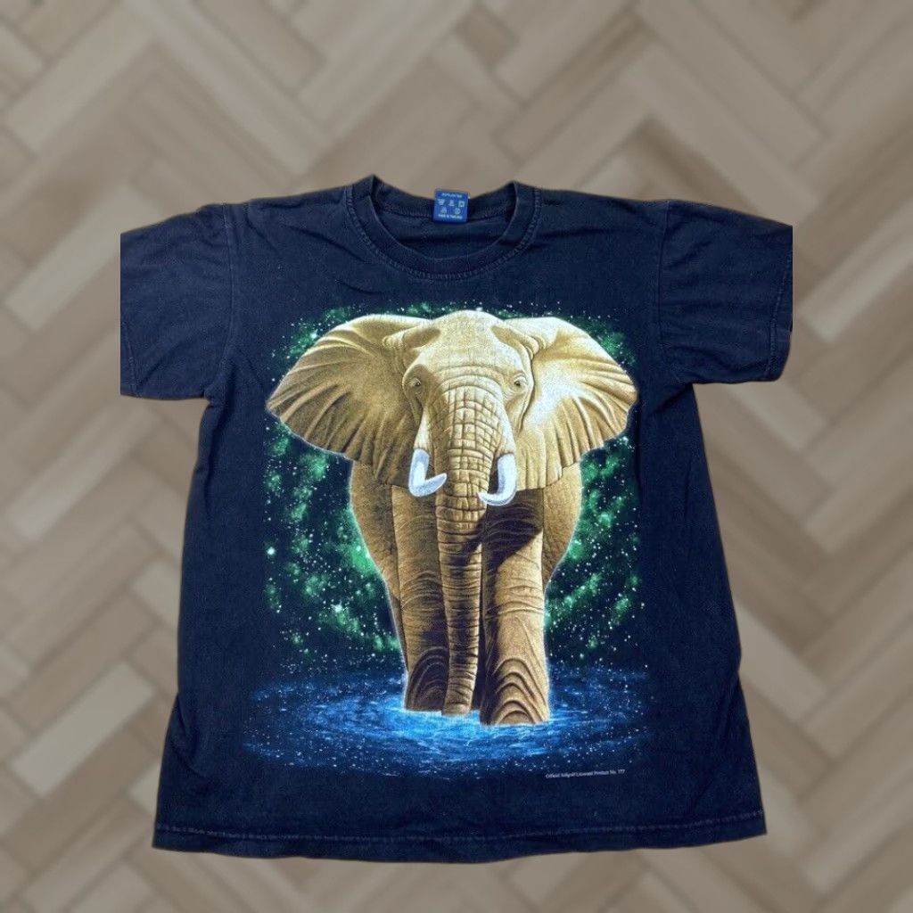 Vintage Joligolf Elephant Graphic T Shirt Black Short Sleeve M Joligolf 3339 Men Thailand Travel Animals Shirt Size US M / EU 48-50 / 2 - 1 Thumbnail