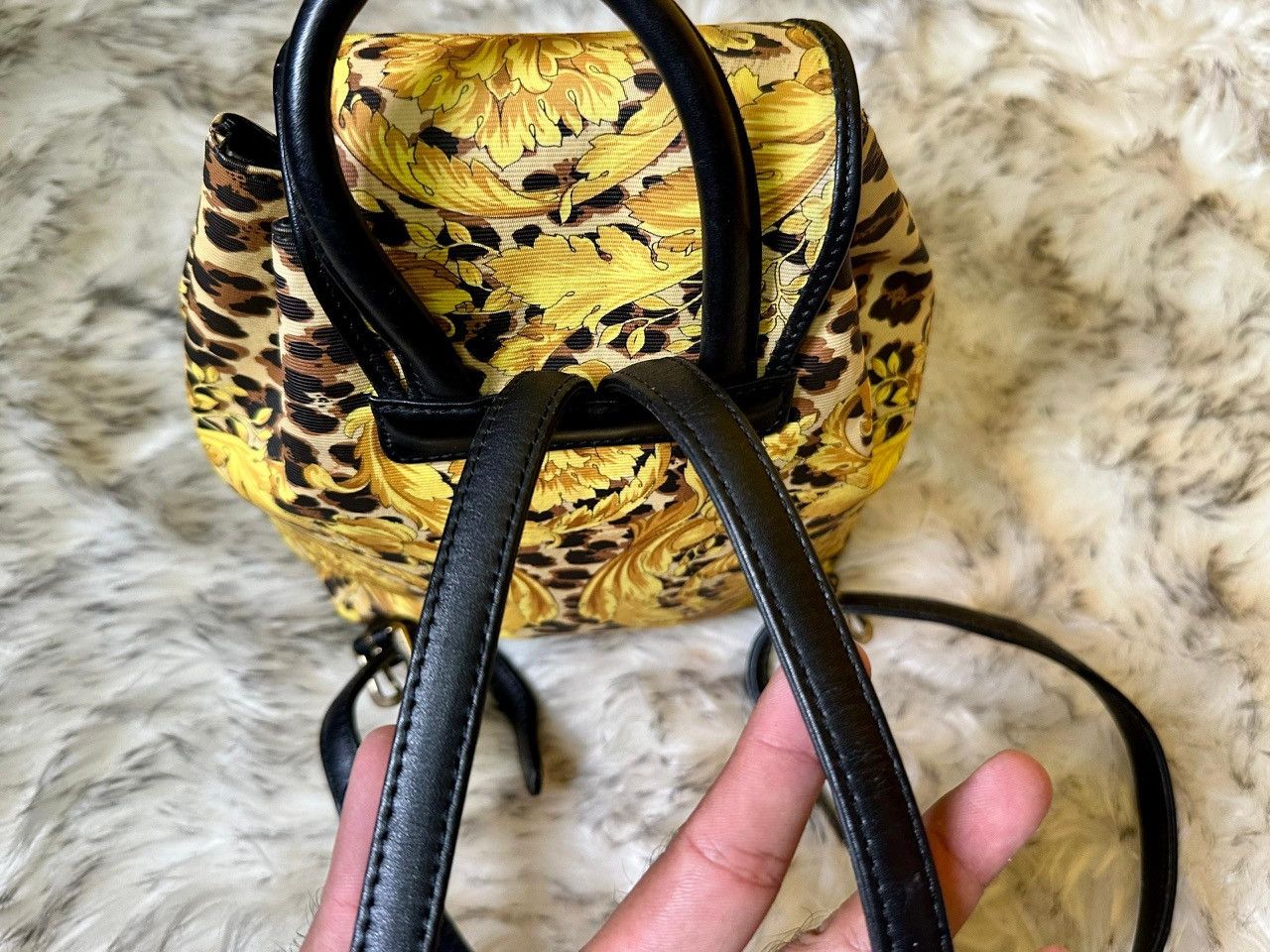 Versace Authentic Gianni Versace Baroque Leopard Print Backpack Size ONE SIZE - 11 Thumbnail