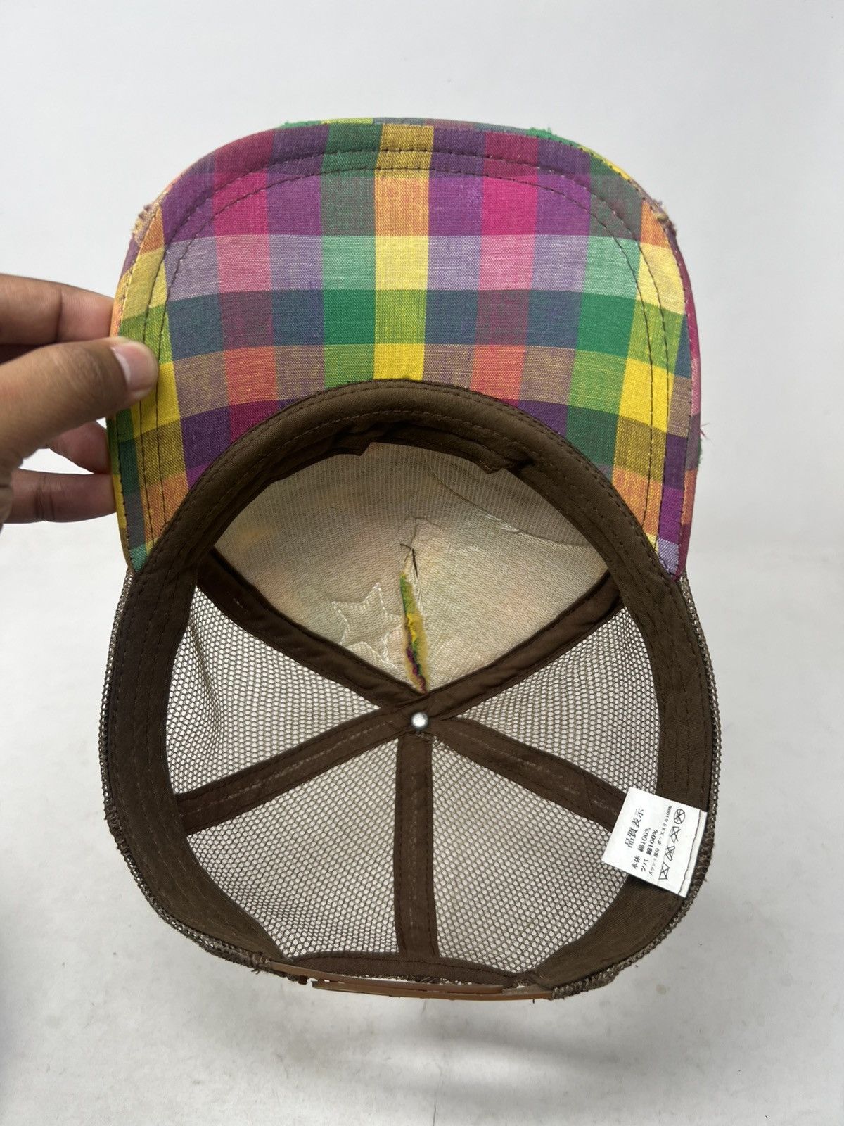 If Six Was Nine "Ready 25th Anniversary Distressed Plaid Trucker Hat Size ONE SIZE - 7 Thumbnail