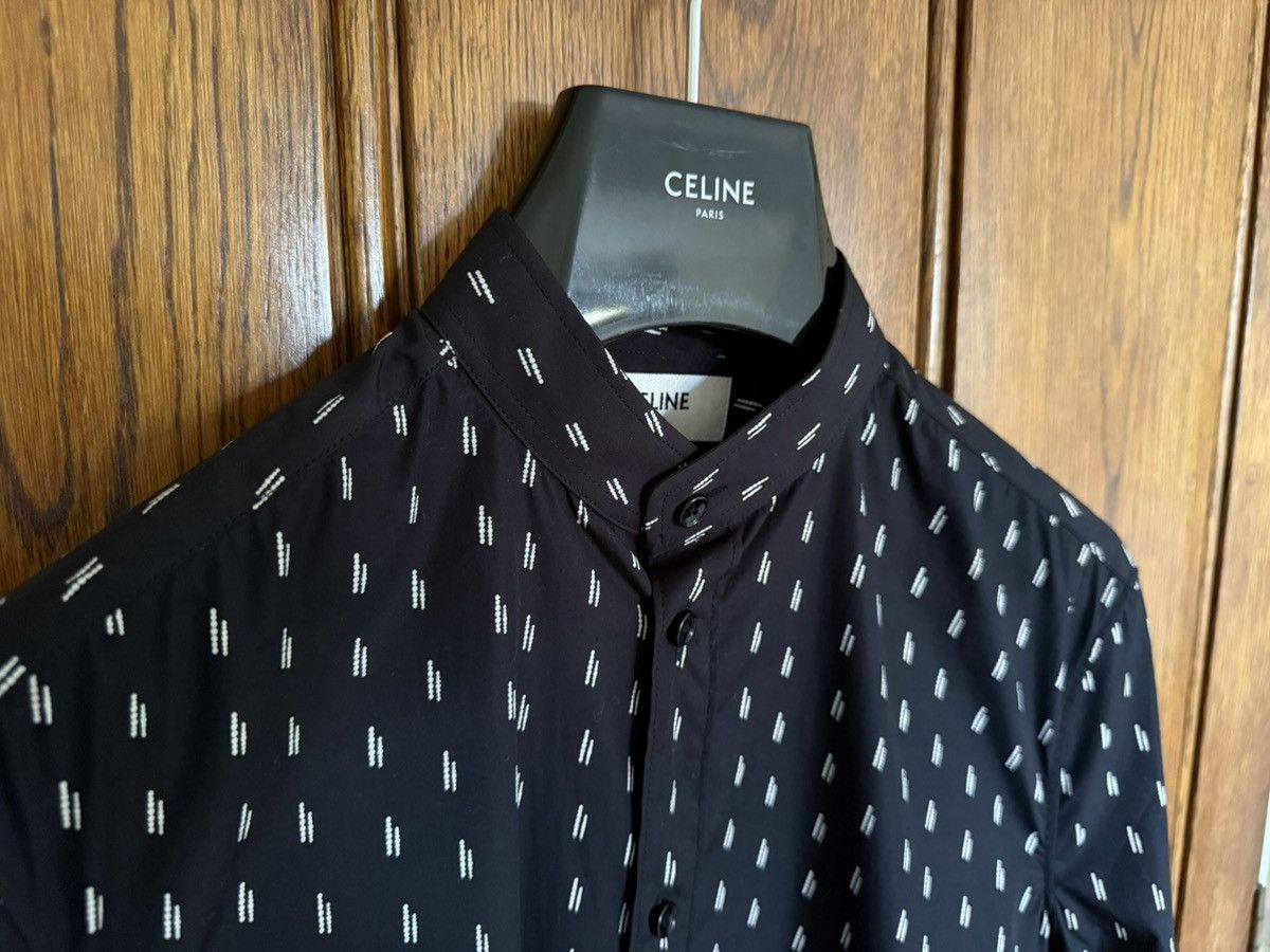 Celine SS19 Celine stand up collar black shirt Hedi Slimane 37 BNWT Size US S / EU 44-46 / 1 - 12 Thumbnail