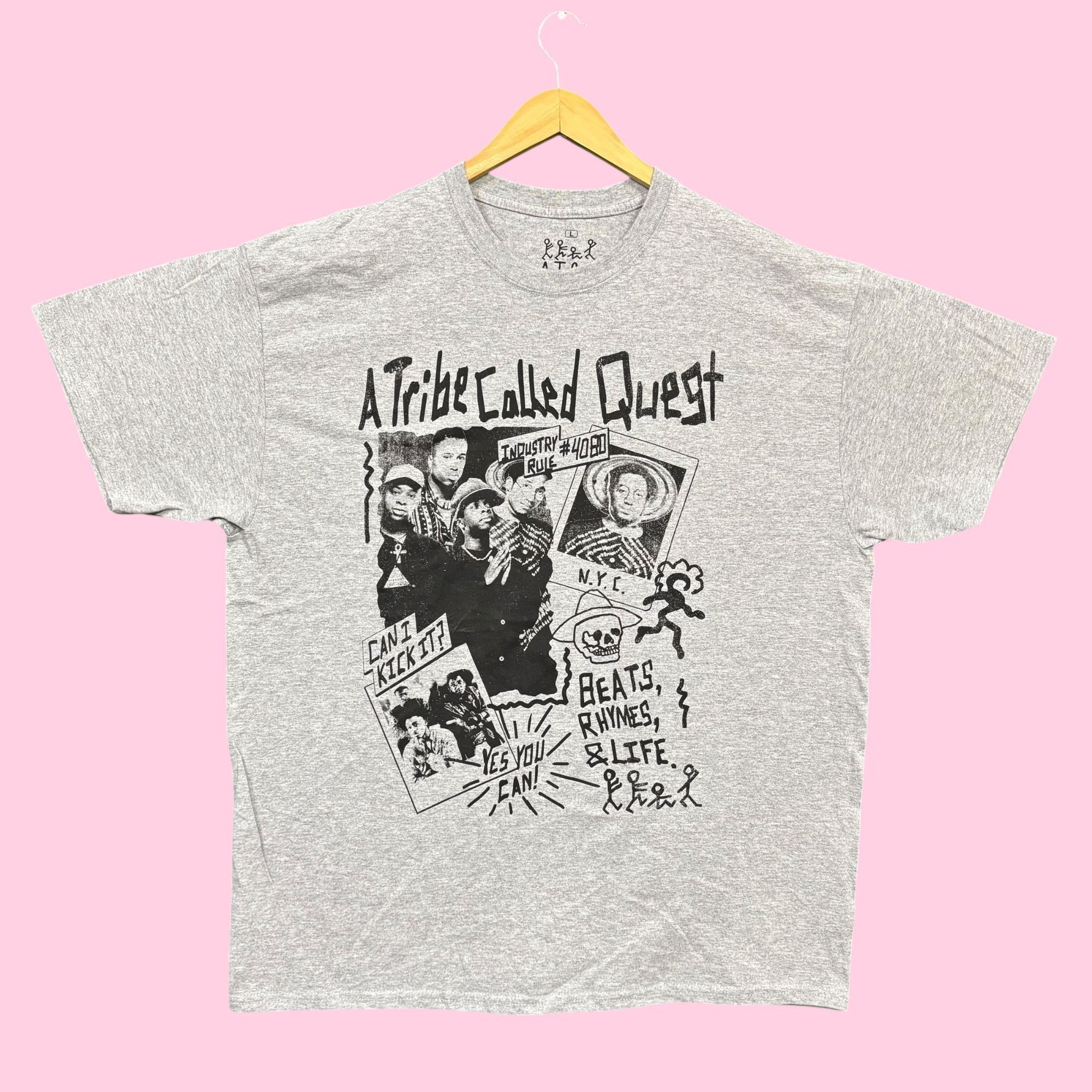 Rap Tees A Tribe Called Quest Can I Kick It Hip-Hop Oversized Tee L Size US L / EU 52-54 / 3 - 1 Thumbnail
