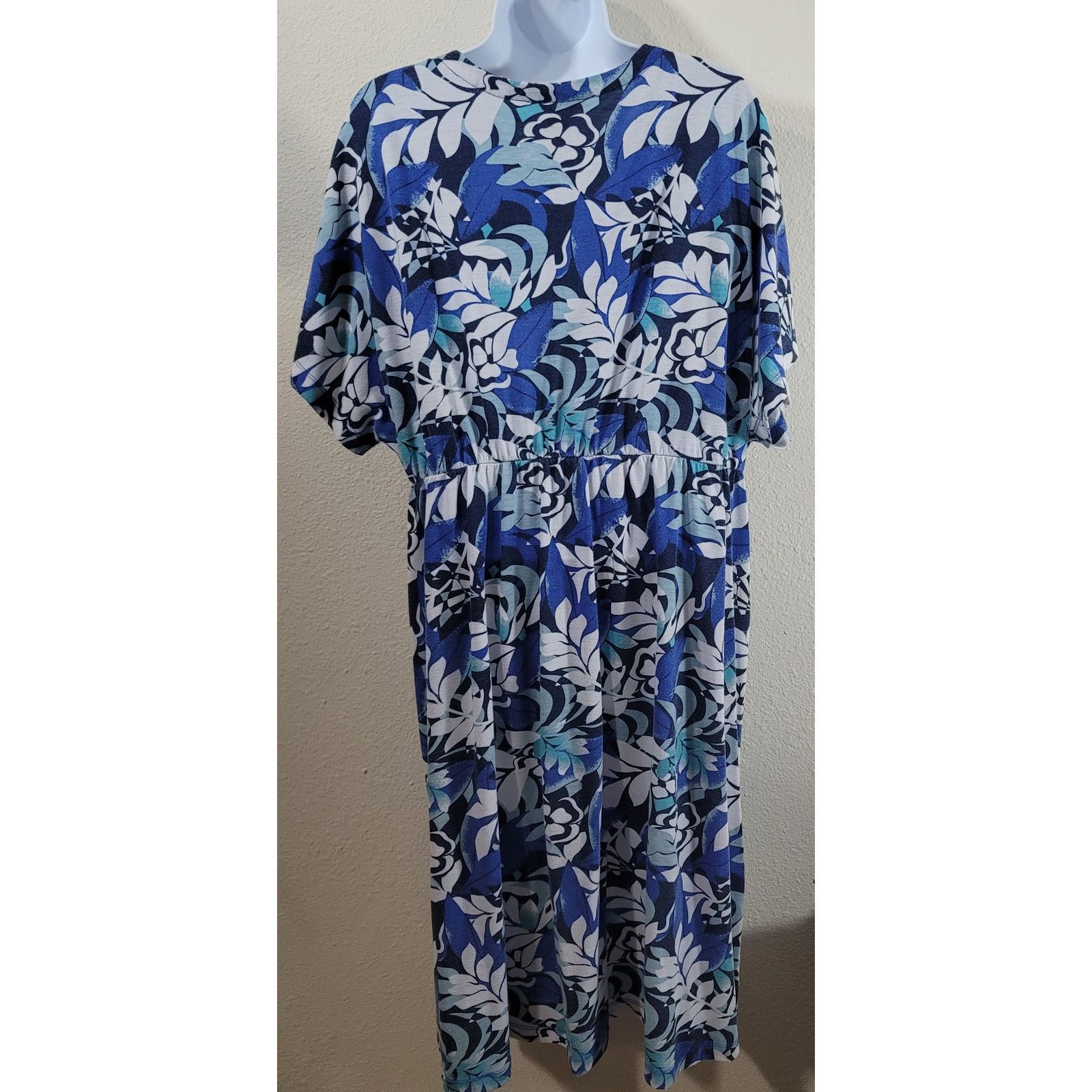 Other White Stag Blue White Floral Faded Print A Line Dress XXL Size XXL / US 16-18 / IT 52-54 - 3 Thumbnail