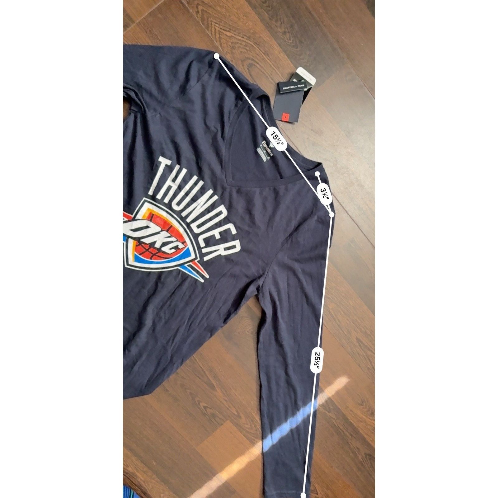 & Other Stories Wmns OklaCity Thunder Prim Logo V-Neck Long Sleeve Shirt SzM Size M / US 6-8 / IT 42-44 - 5 Thumbnail