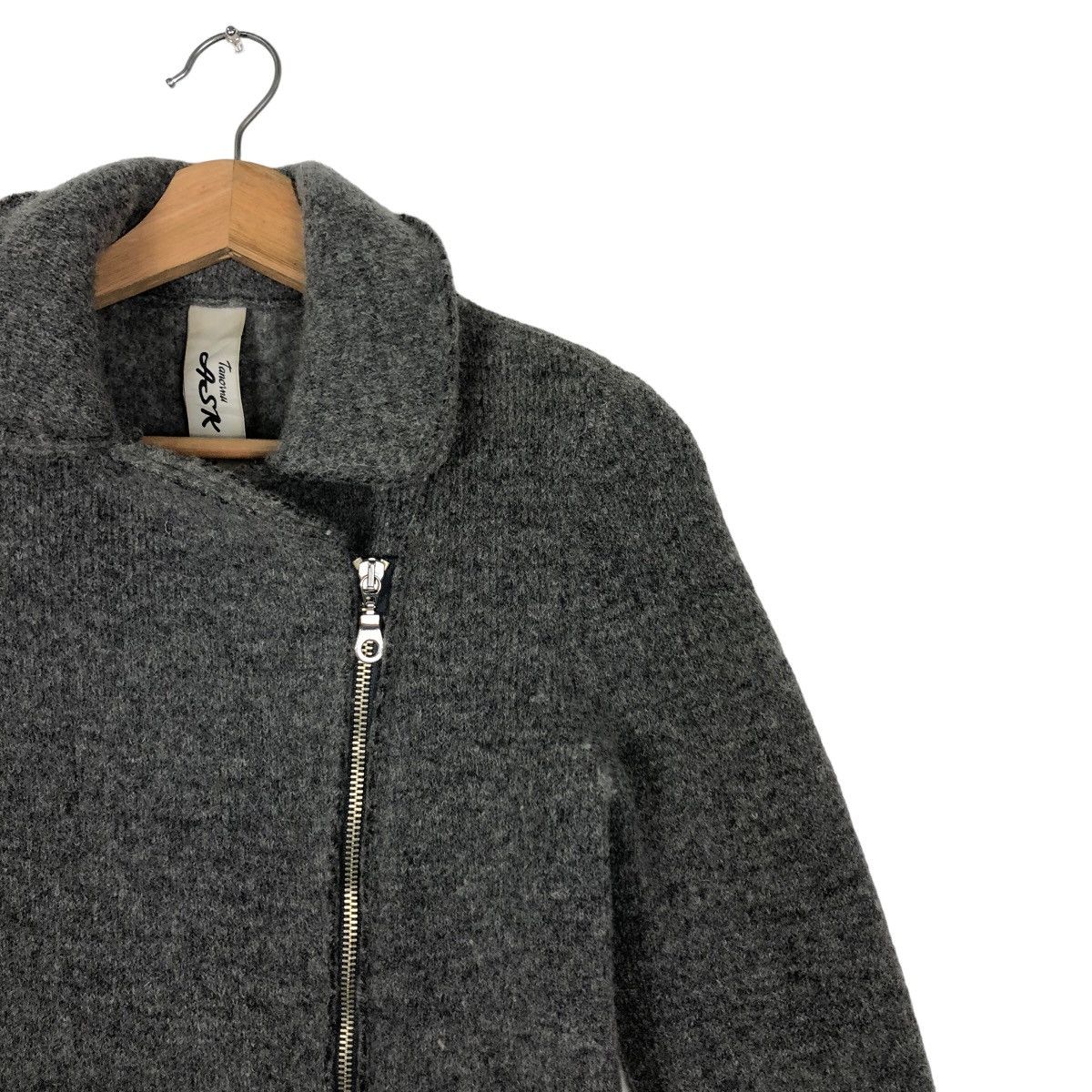 Japanese Brand 🔥Rare Asymmetric Biker Zipper Jacket Wool Ask Me Italy Made Size US S / EU 44-46 / 1 - 5 Thumbnail
