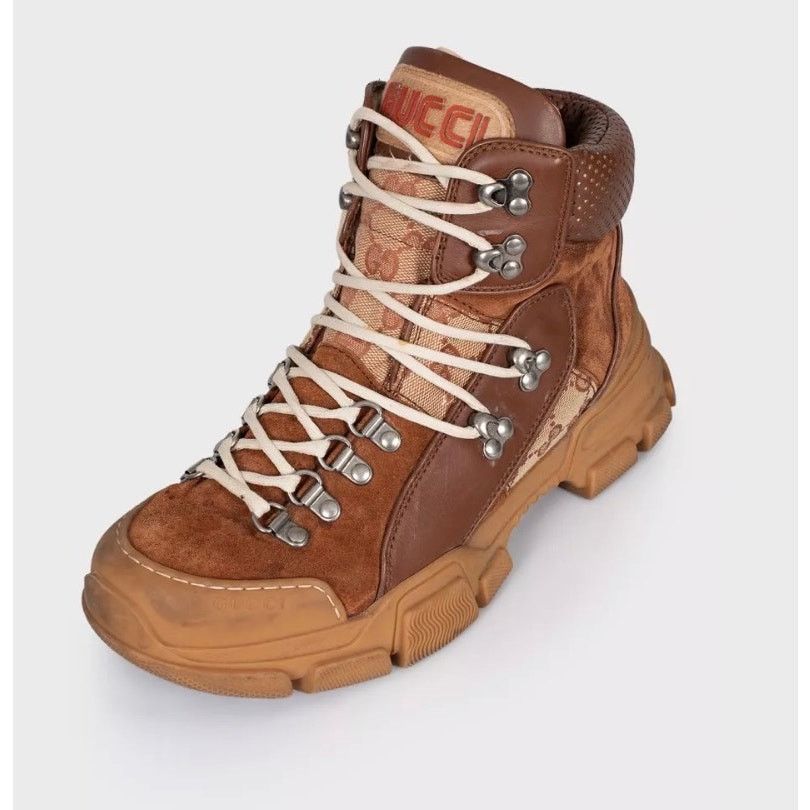 Gucci Gucci Brown Suede Lace-Up Ankle Boots - EU 39 Size US 9 / IT 39 - 3 Thumbnail