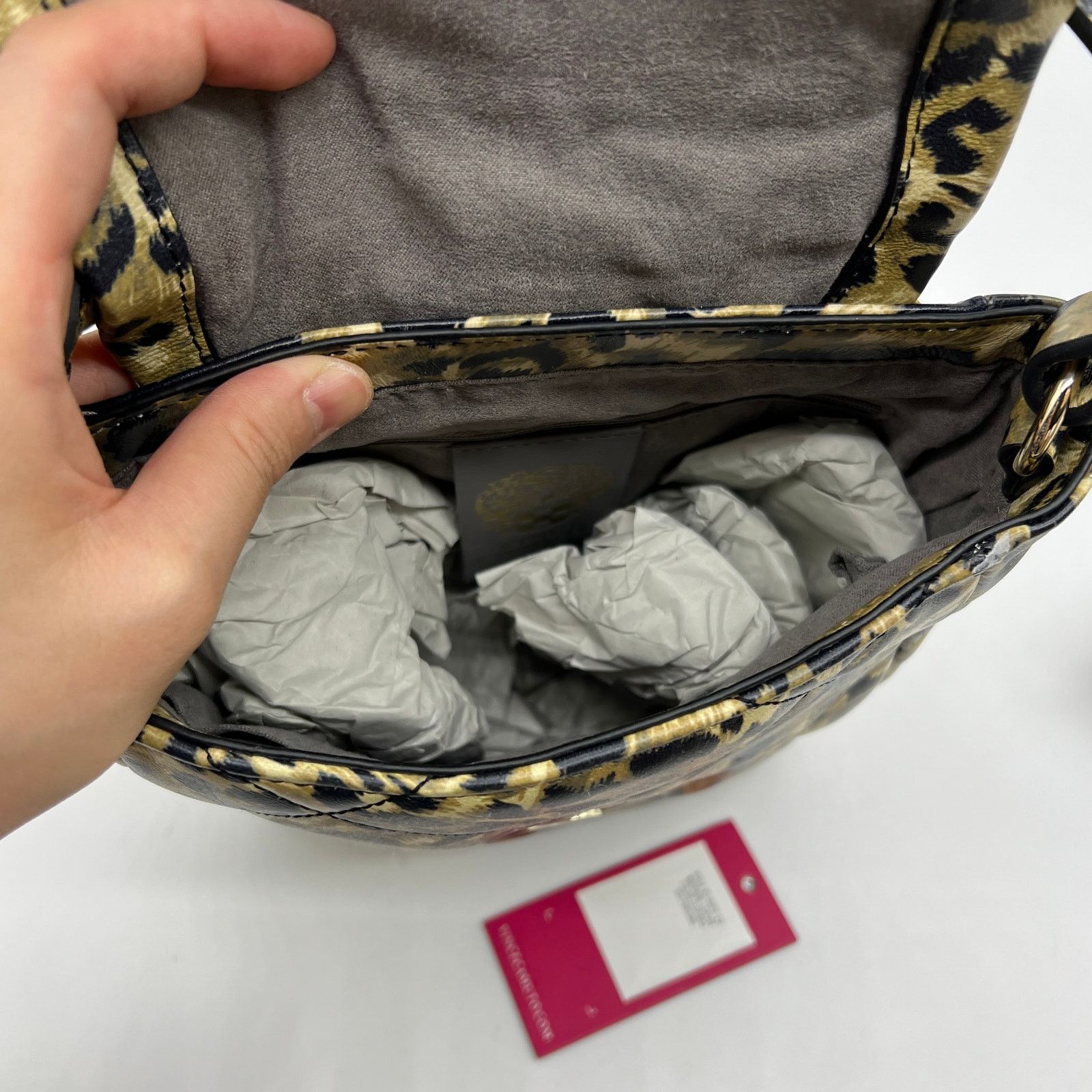 Other Vince Camuto Quilted Leather Crossbody - Doty Purse Leopard Size ONE SIZE - 4 Thumbnail