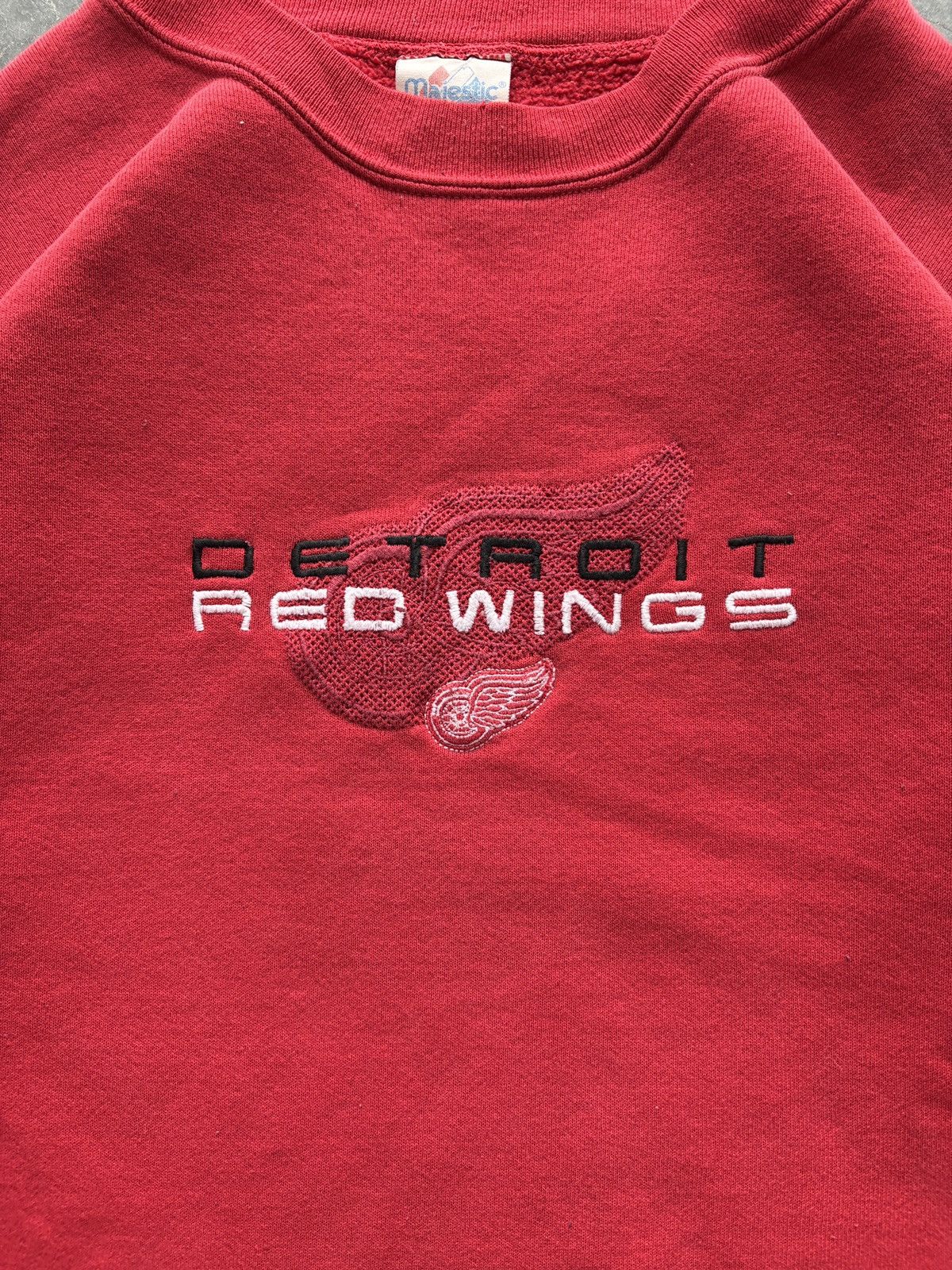 Majestic Vintage 90s NHL Detroit Red Wings Crewneck Sweatshirt Boxy Size US XL / EU 56 / 4 - 2 Thumbnail