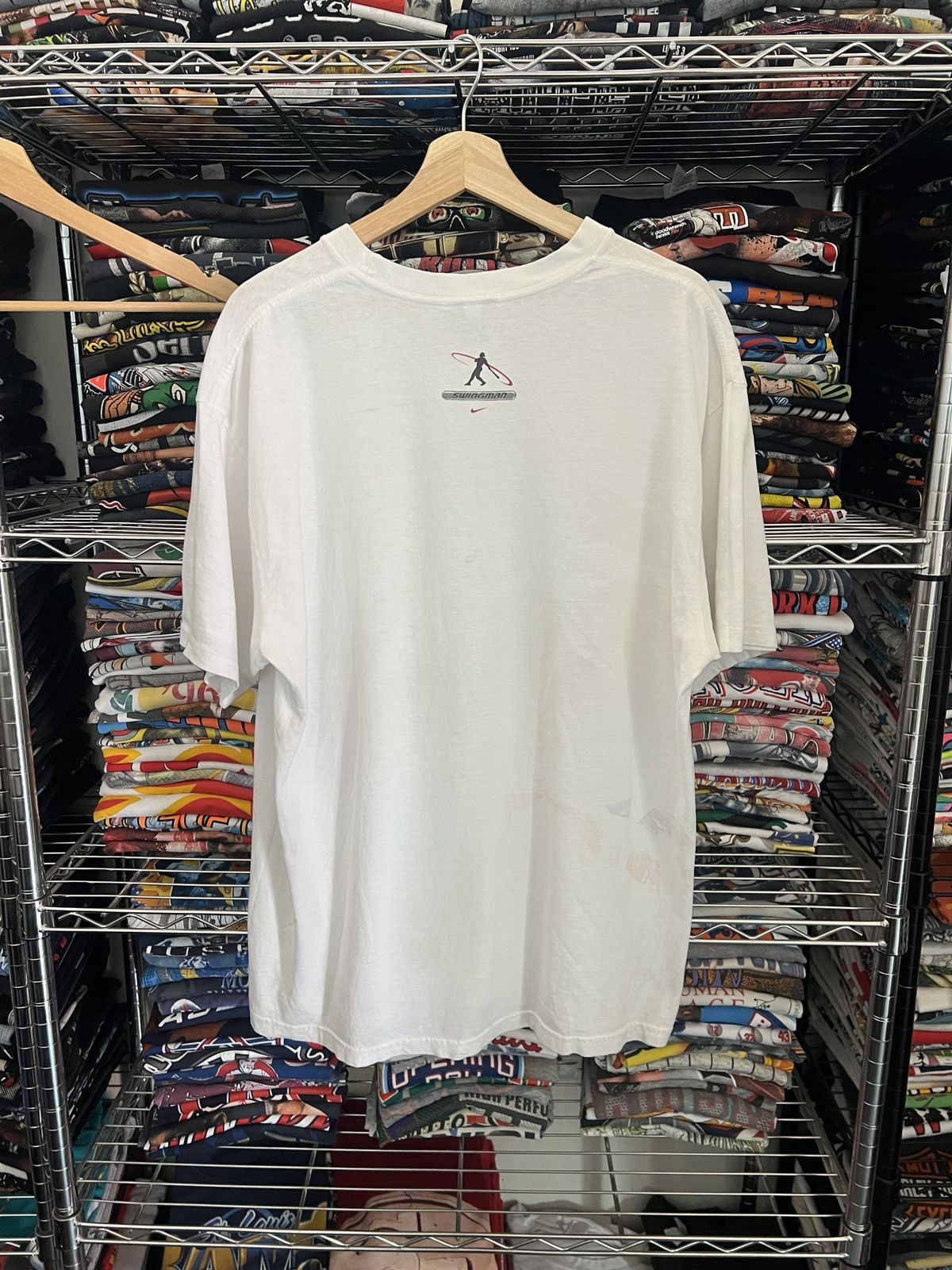 Nike 2000s Nike Swingman Athletics Baseball MLB Mini Swoosh Tee Size US L / EU 52-54 / 3 - 2 Thumbnail