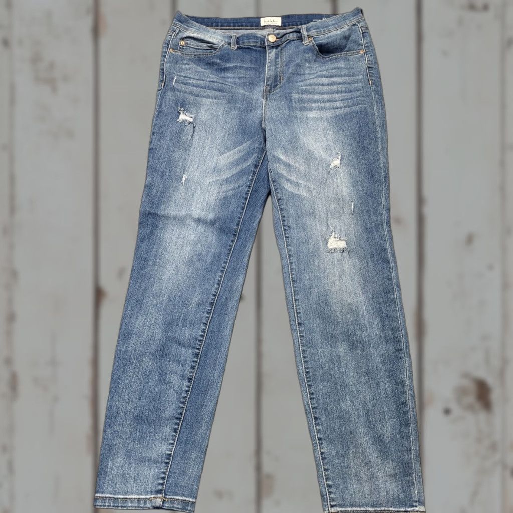 Nicole Miller Nicole Miller Jeans Women Size 12 Soho High Rise Ankle Skinny Crop Blue Denim Size 34" / US 12 / IT 48 - 1 Thumbnail