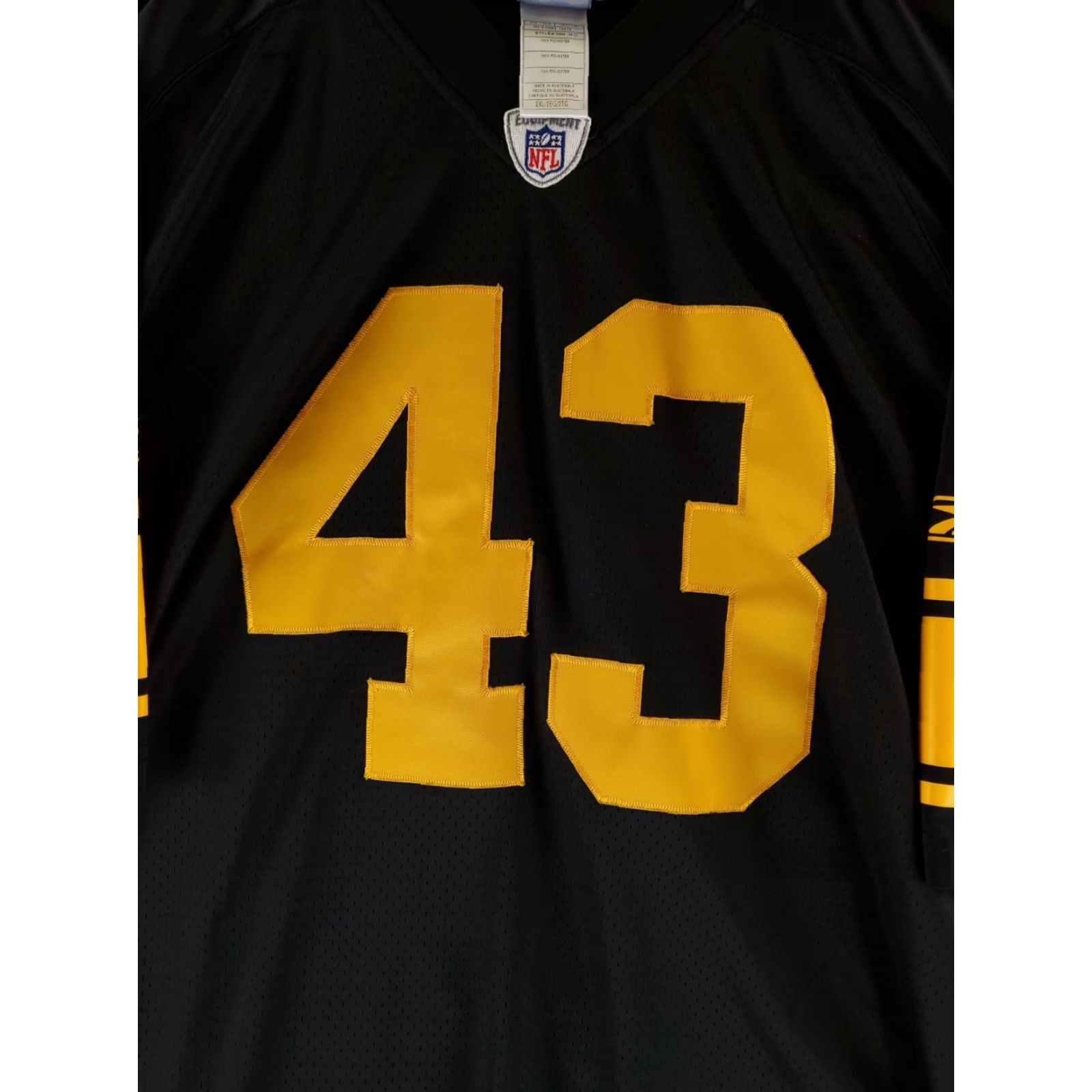 Reebok Reebok NFL Onfield Troy Polamalu Jersey Pittsburgh Steelers Black Mens XXL Size US XXL / EU 58 / 5 - 5 Thumbnail