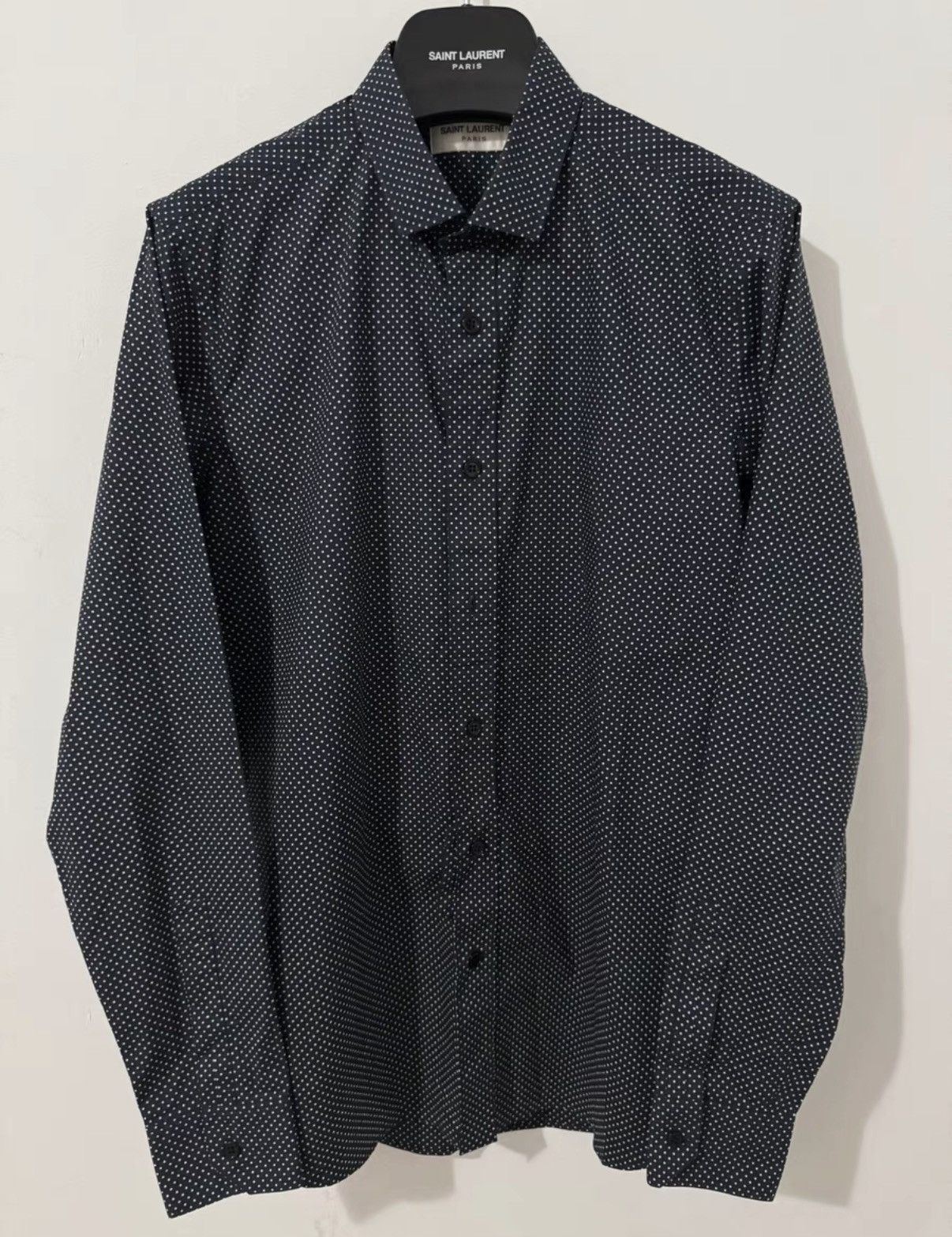 Saint Laurent Paris SLP 14SS Starry Sky All-Over Small Polka Dot Shirt Size US M / EU 48-50 / 2 - 1 Thumbnail