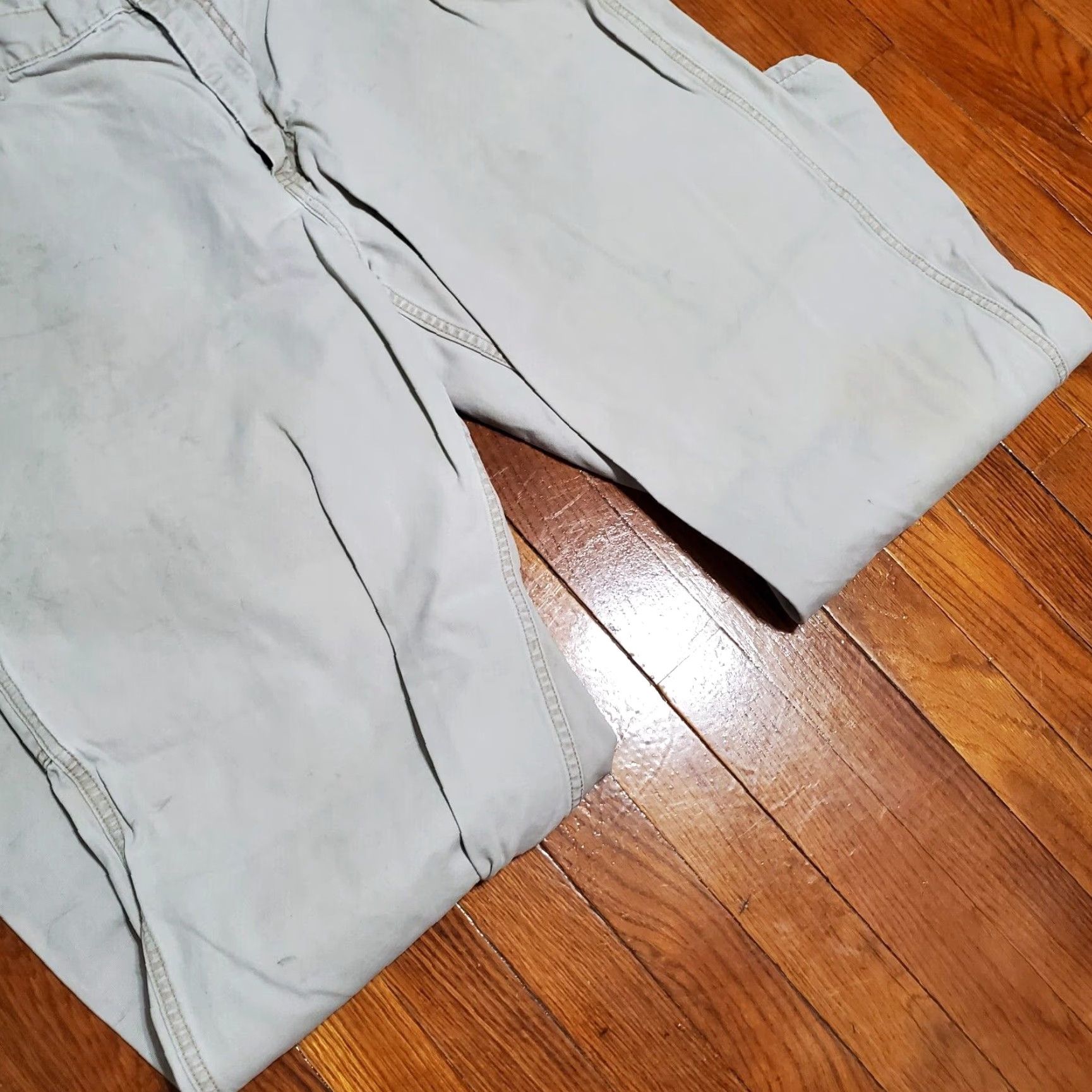 Old Navy VINTAGE Old Navy Pants Mens 40x32 Khaki Carpenter Baggy Carpent er Y2K 90s Punk Grunge Retro Logo Wide-Leg Relaxed Canvas Cotton Beige Size US 40 / EU 56 - 5 Thumbnail