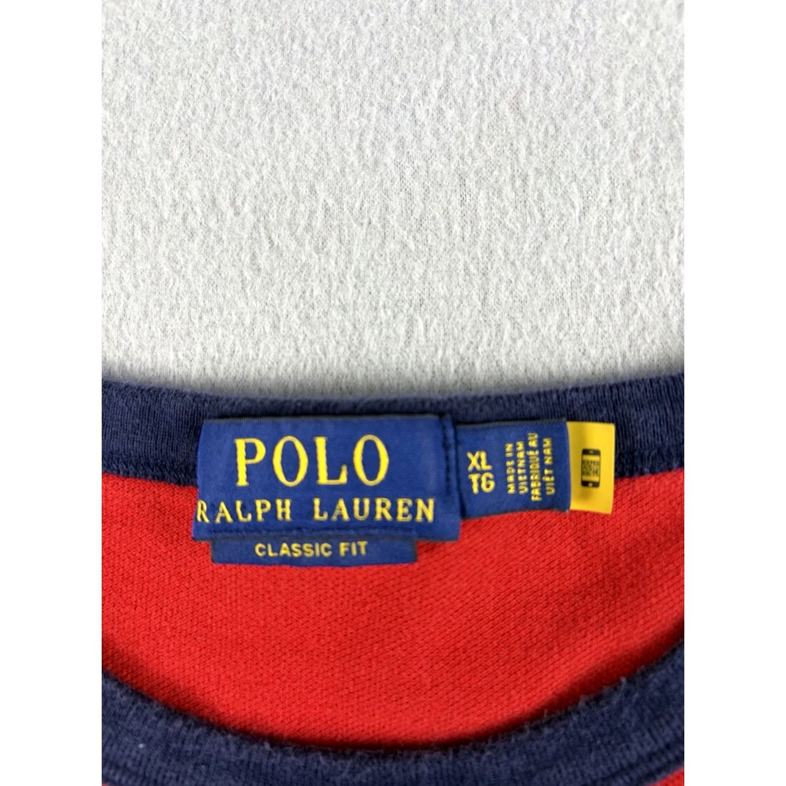 Ralph Lauren Ralph Lauren Polo Shirt Men XL Red Cotton Embroidered Polo Team Stitch Crew Neck Short Sleeve Size US XL / EU 56 / 4 - 5 Thumbnail