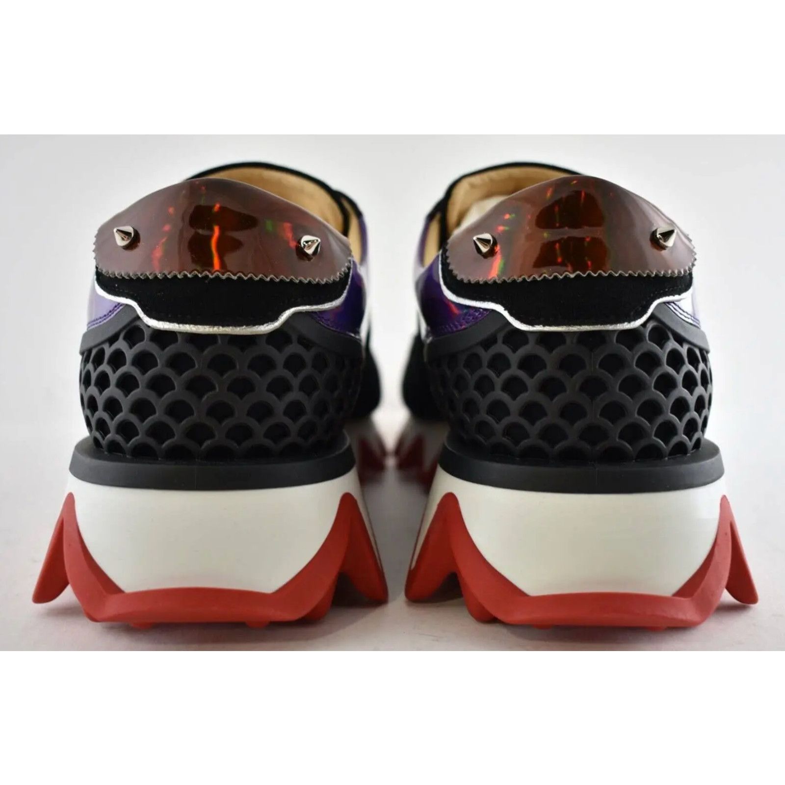Christian Louboutin Christian Louboutin Mens Loubishark Flat Black Purple Size US 8 / EU 41 - 11 Thumbnail