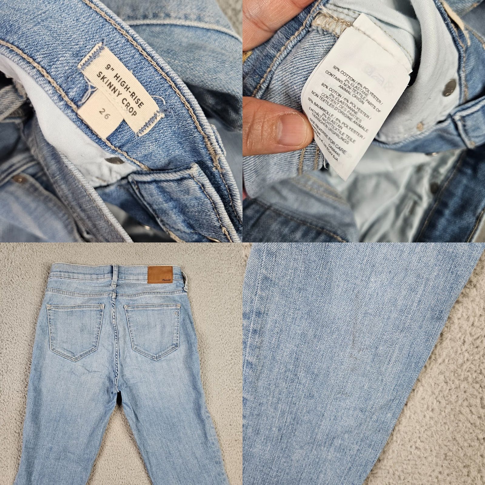 Madewell Madewell Jeans Five pockets Denim 9” High-Rise Skinny Crop Blue Size 26 Womens Regular Size 26" / US 2 / IT 38 - 8 Thumbnail