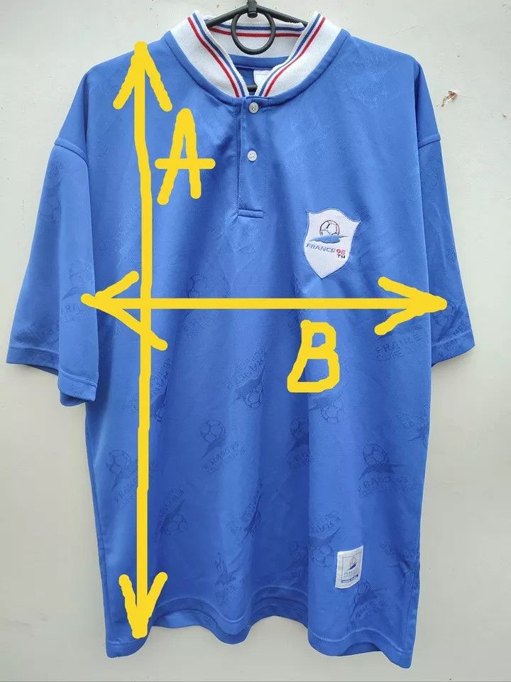 Vintage FRANCE 98 OFFICIAL LICENCED BLUE FOOTBALL SHIRT COUPE DU Size US XL / EU 56 / 4 - 9 Thumbnail
