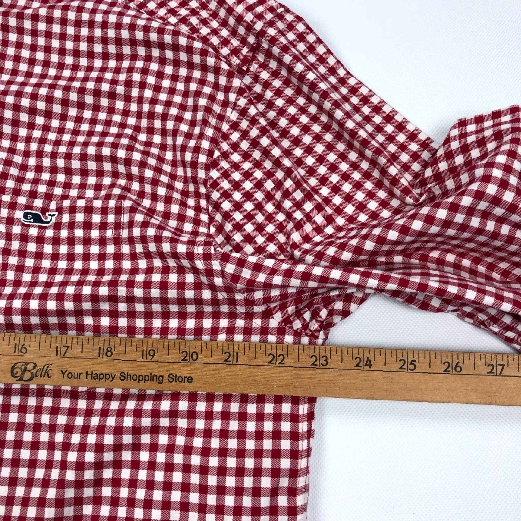 Vineyard Vines Vineyard Vines Shirt Mens Large Red Check Tucker Long Sleeve Button Up Whale Size US L / EU 52-54 / 3 - 7 Thumbnail