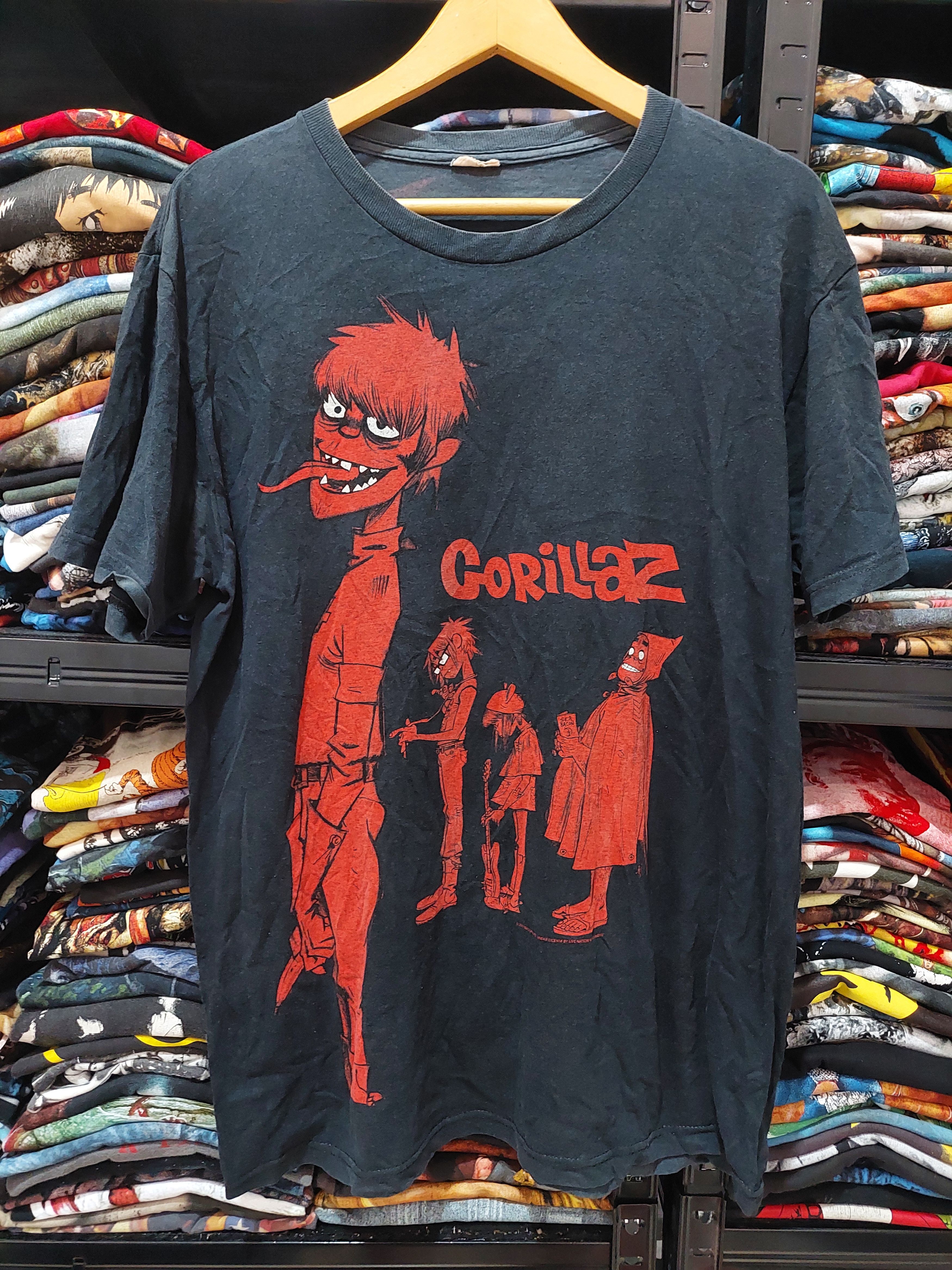 image of Archival Clothing x Band Tees Gorillaz Tshirt in Black, Men's (Size Large)