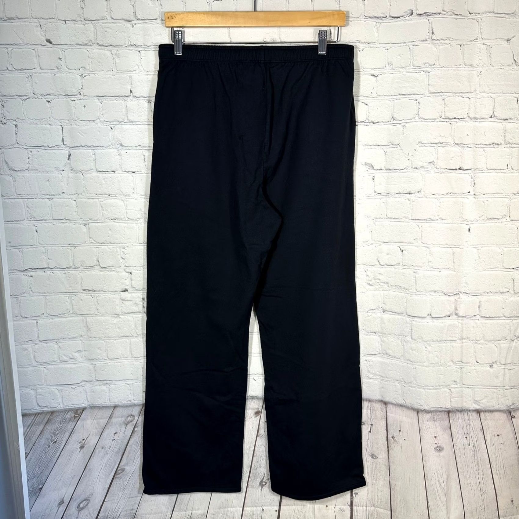Vintage American Giant Black Fleece Sweatpants Womens Medium Wide Leg Jogger Size 27" / US 4 / IT 40 - 6 Thumbnail
