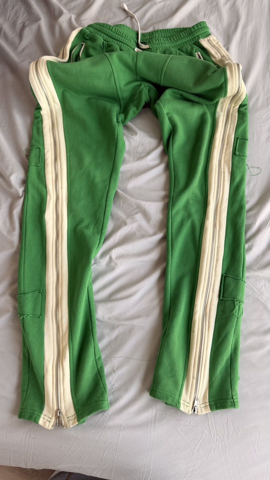 Other Green Cross Patch Zip Track Pants Size US 32 / EU 48 - 4 Thumbnail