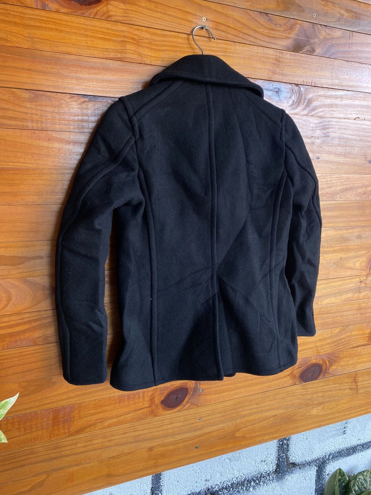 Jun Takahashi Violet Buffalo Wallows Black Wool Pea Coat Outerwear Size US XXS / EU 40 - 10 Thumbnail