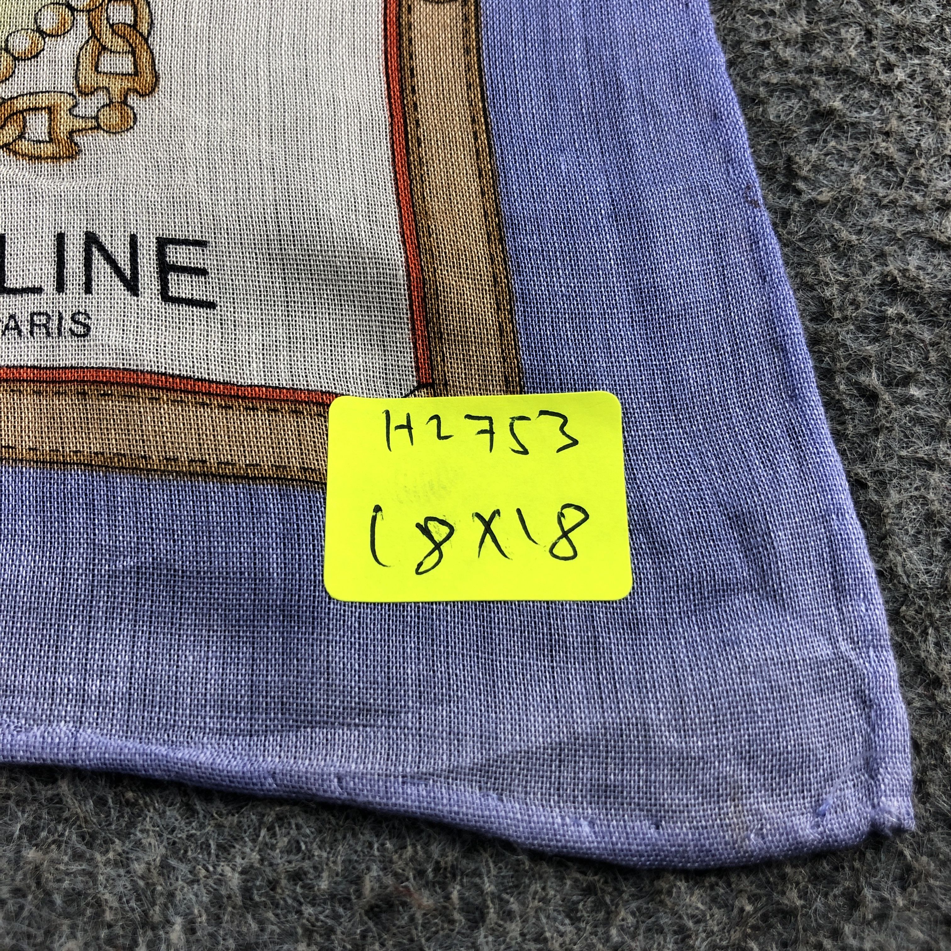 Celine Celine Chains Handkerchief Neckerchief Bandana H2753 Size ONE SIZE - 11 Thumbnail