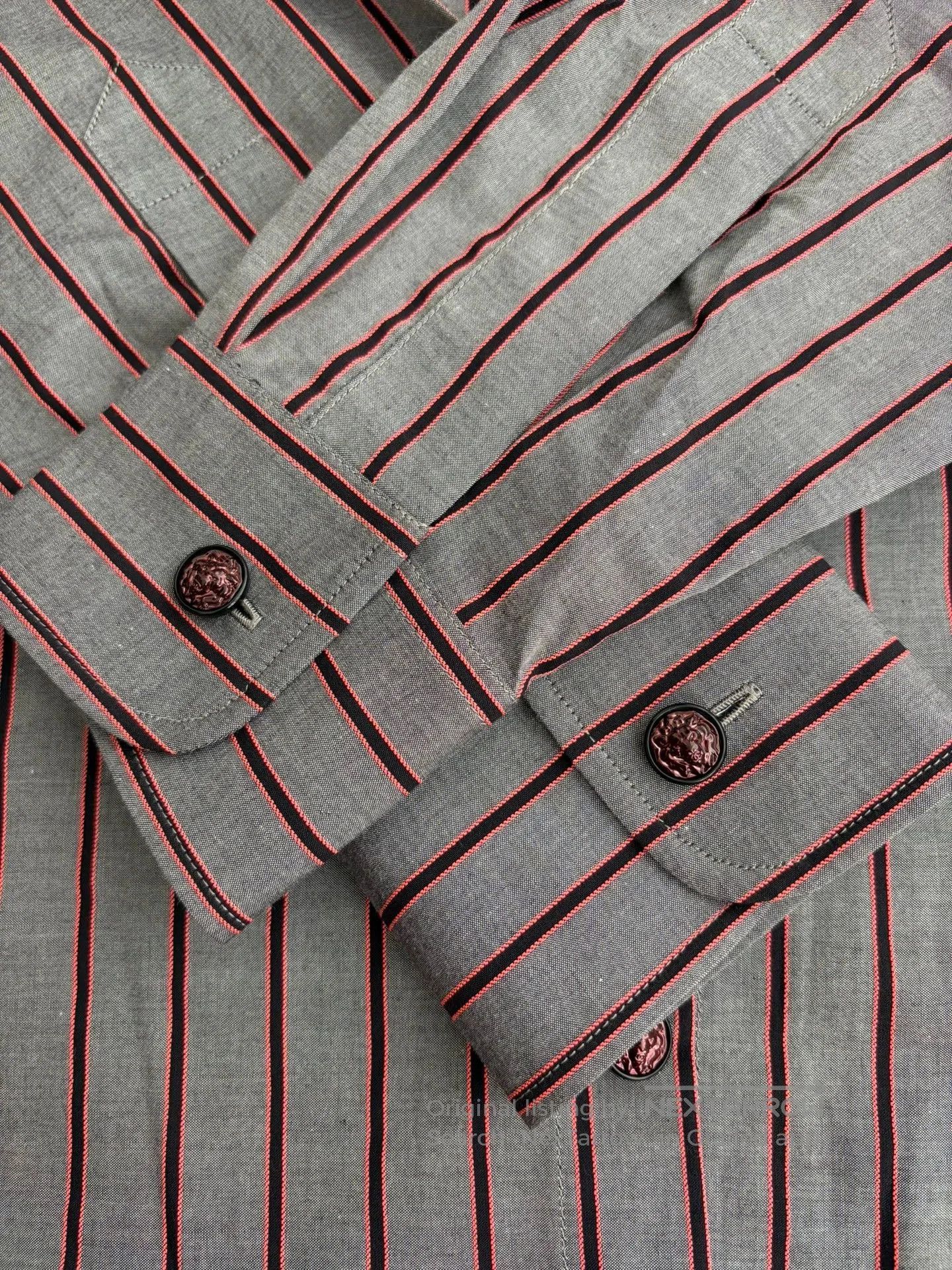 Chanel Chanel Striped Shirt with Velvet Collar. Size US XL / EU 56 / 4 - 4 Thumbnail