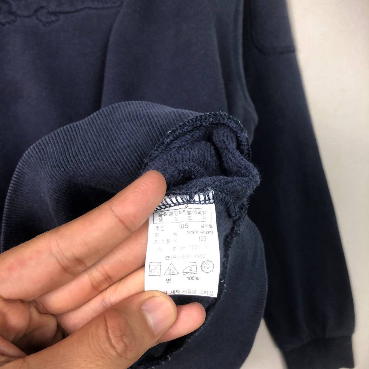 Lacoste × Vintage Sun Faded Vintage 90s LACOSTE Big Logo Plain Sweatshirt Size US L / EU 52-54 / 3 - 6 Thumbnail