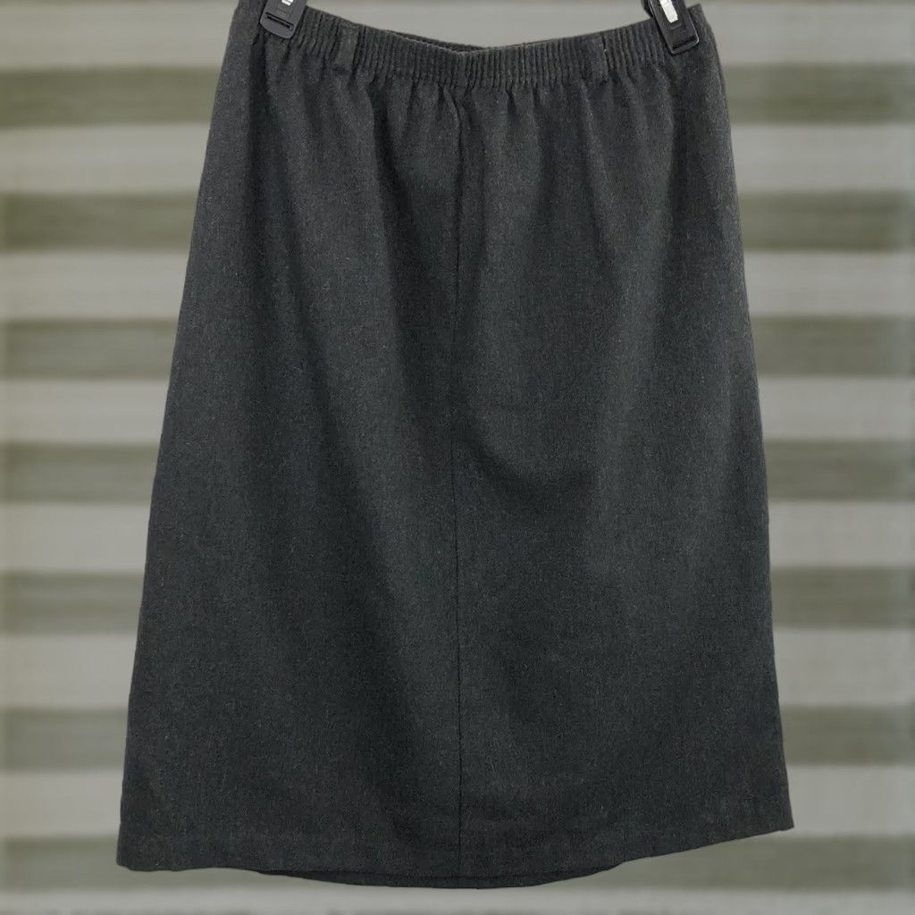 VINTAGE Armando Midi A-Line Skirt 13/14 Gray 28