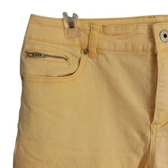 Chicos Chicos Platinum Denim Size 1.5 M Jeans Ankle Length Yel Size 33" - 4 Thumbnail