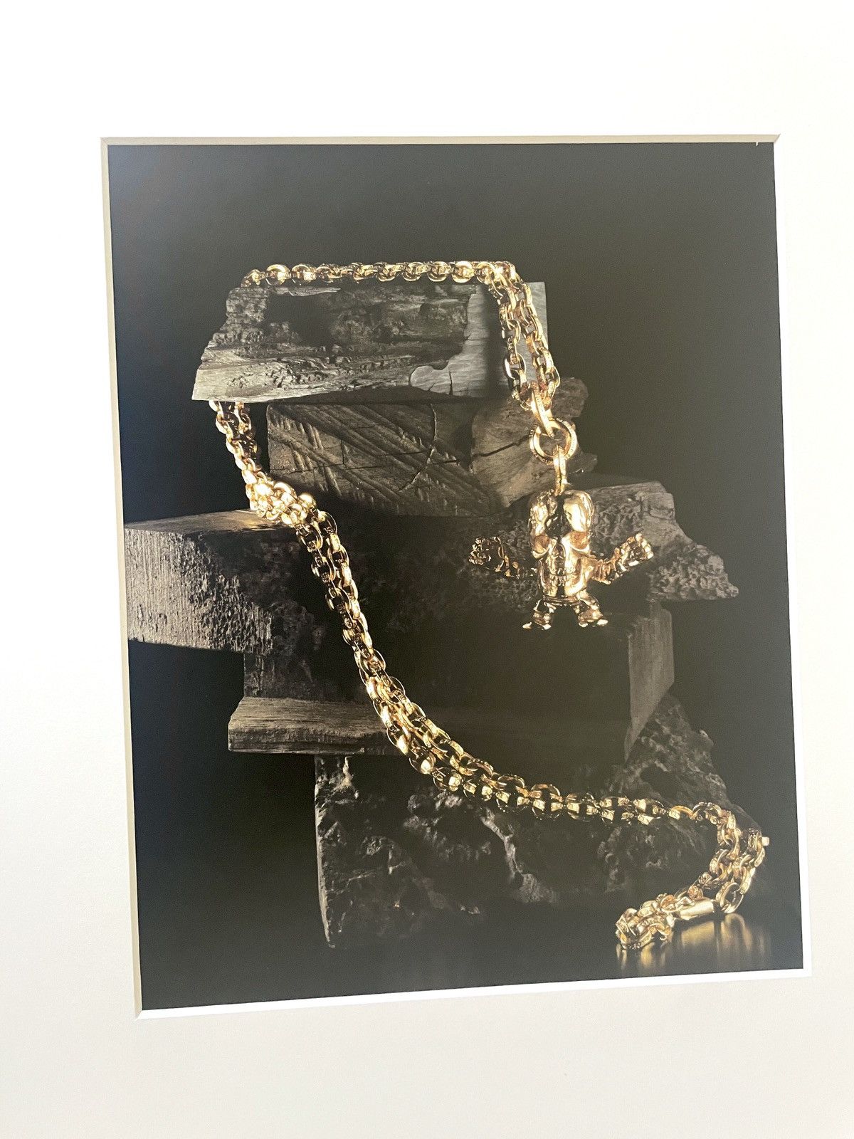Chrome Hearts Chrome Hearts 11x14 gold jewelry Matted Frame cutout poster Size ONE SIZE - 2 Thumbnail