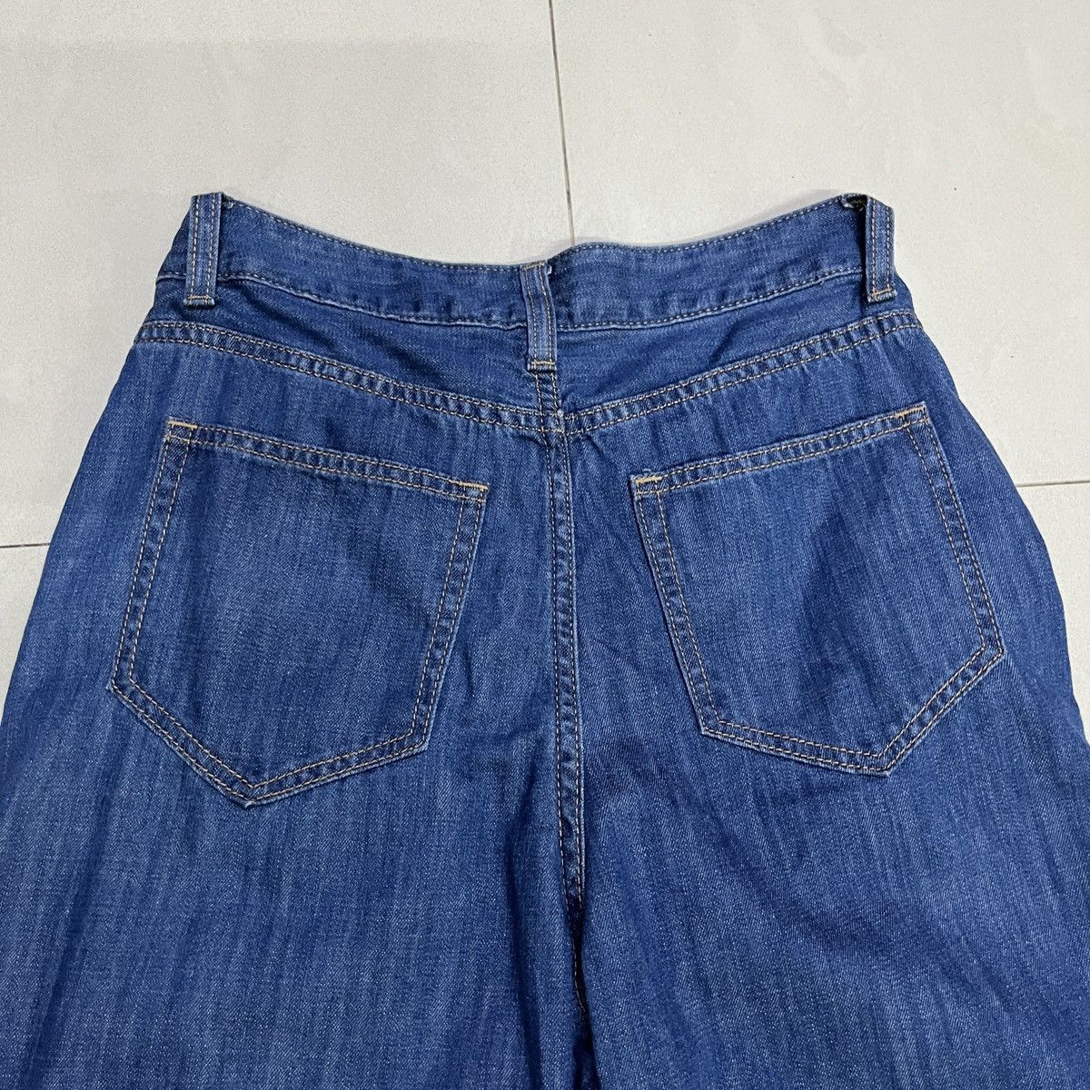 GU × Japanese Brand GU Pleated Baggy Jeans Size 27" / US 4 / IT 40 - 12 Thumbnail