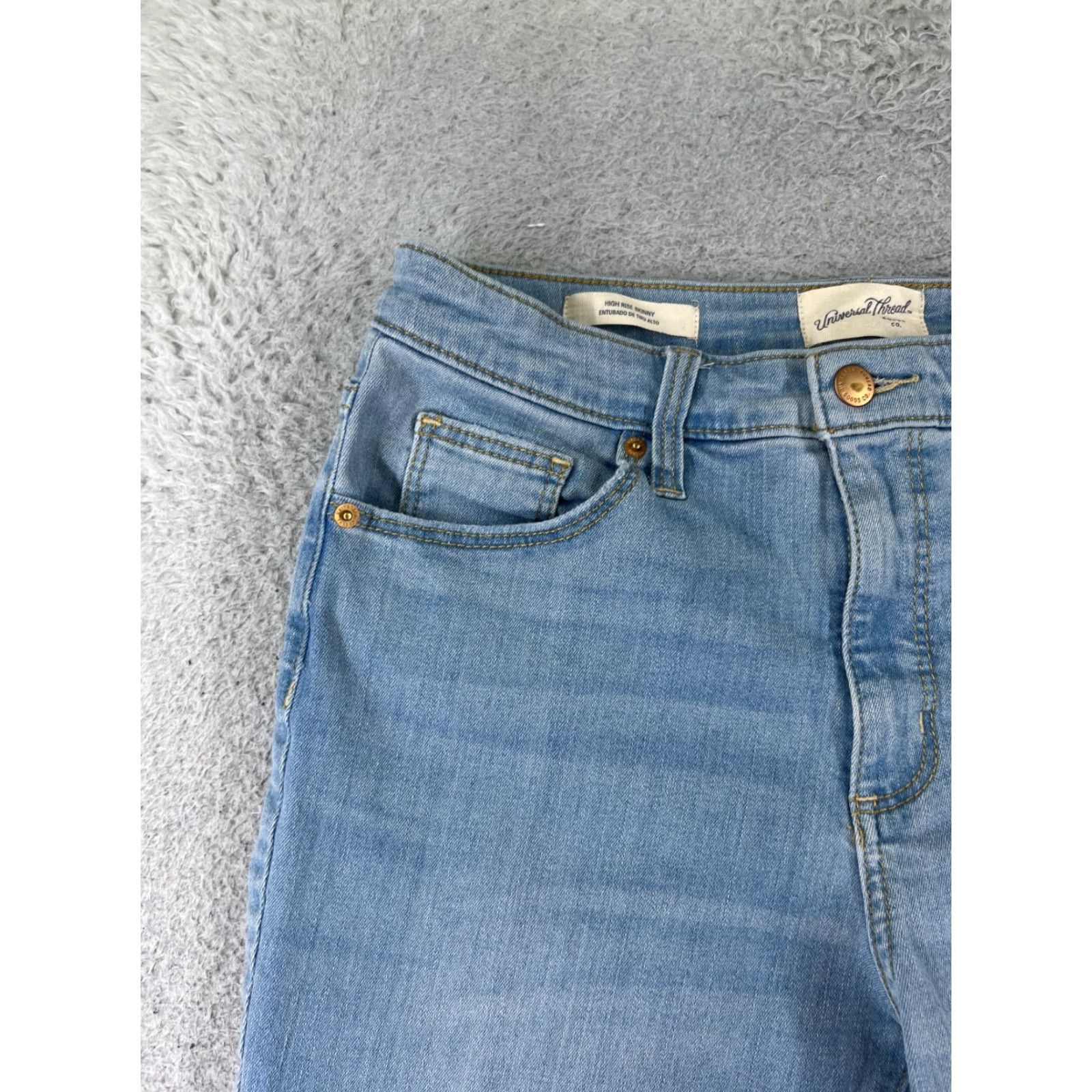 Vintage Universal Thread Shorts Womens 10 Blue Denim Cutoff Light Wash High 28x10 Size 32" / US 10 / IT 46 - 4 Thumbnail