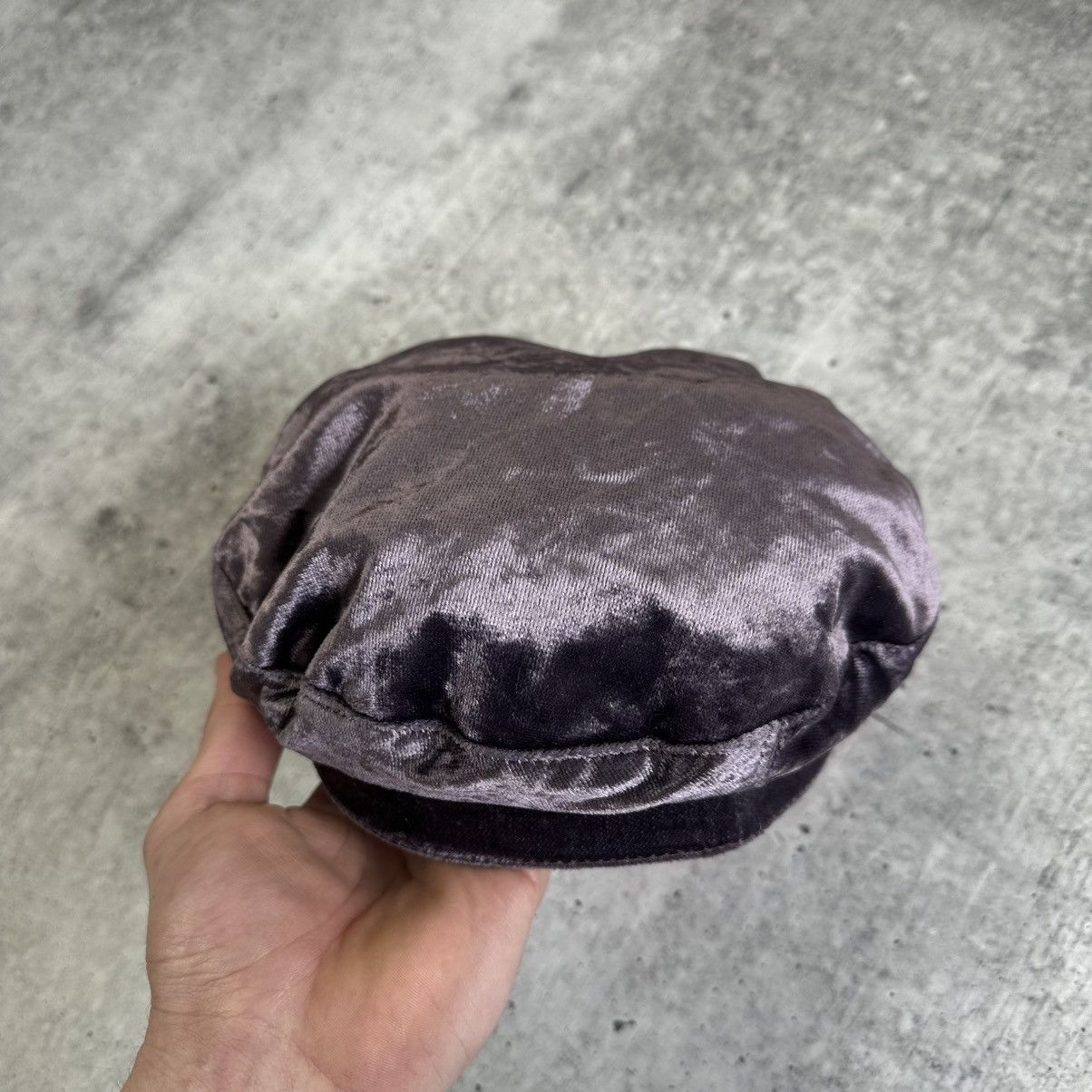 Brunello Cucinelli Brunello Cucinelli Velvet Shimmer Newsboy Hat Purple Women’s Size ONE SIZE - 6 Thumbnail
