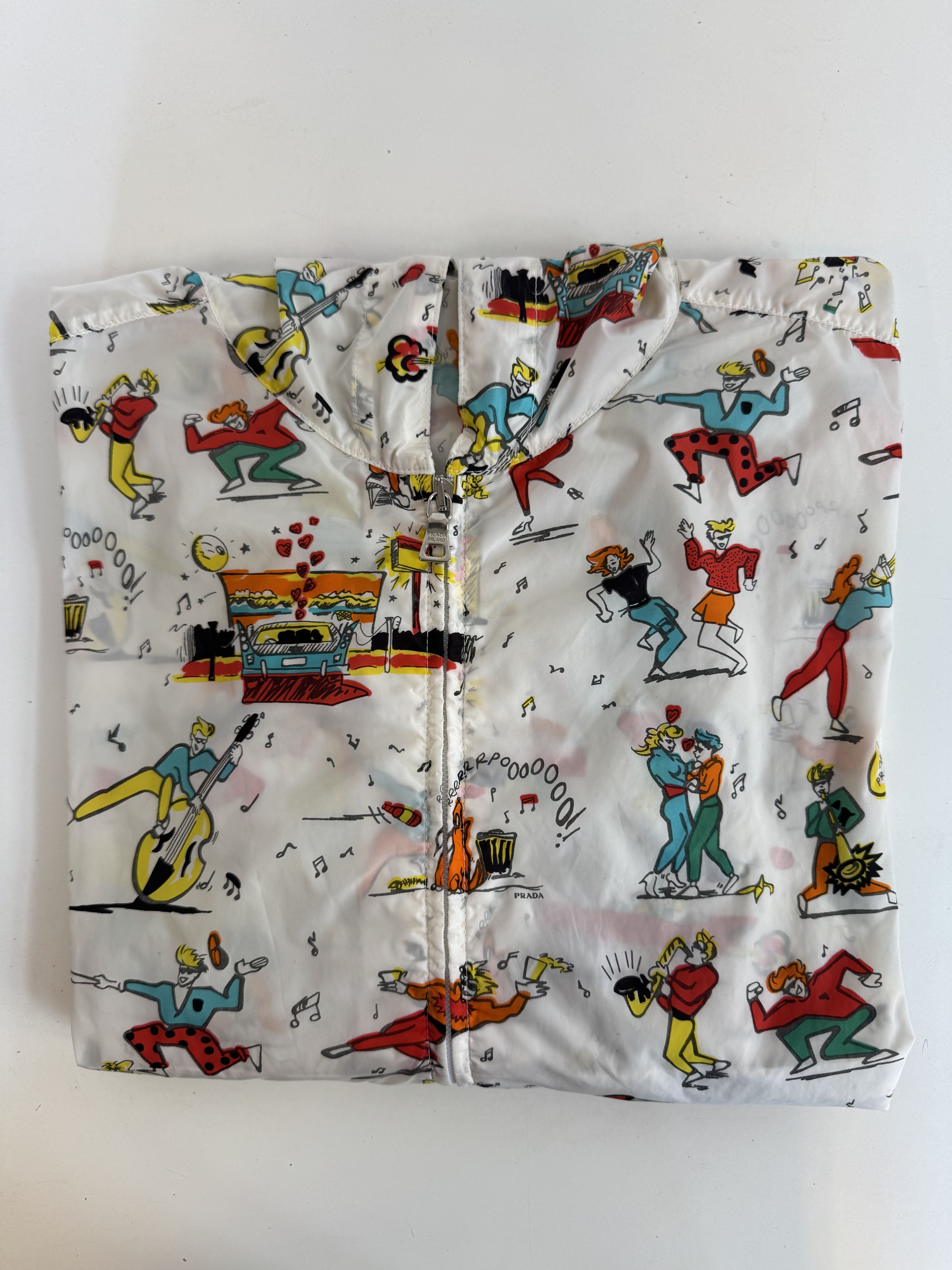 Prada Rockabilly Cartoon Print Hooded Jacket Size M / US 6-8 / IT 42-44 - 6 Thumbnail